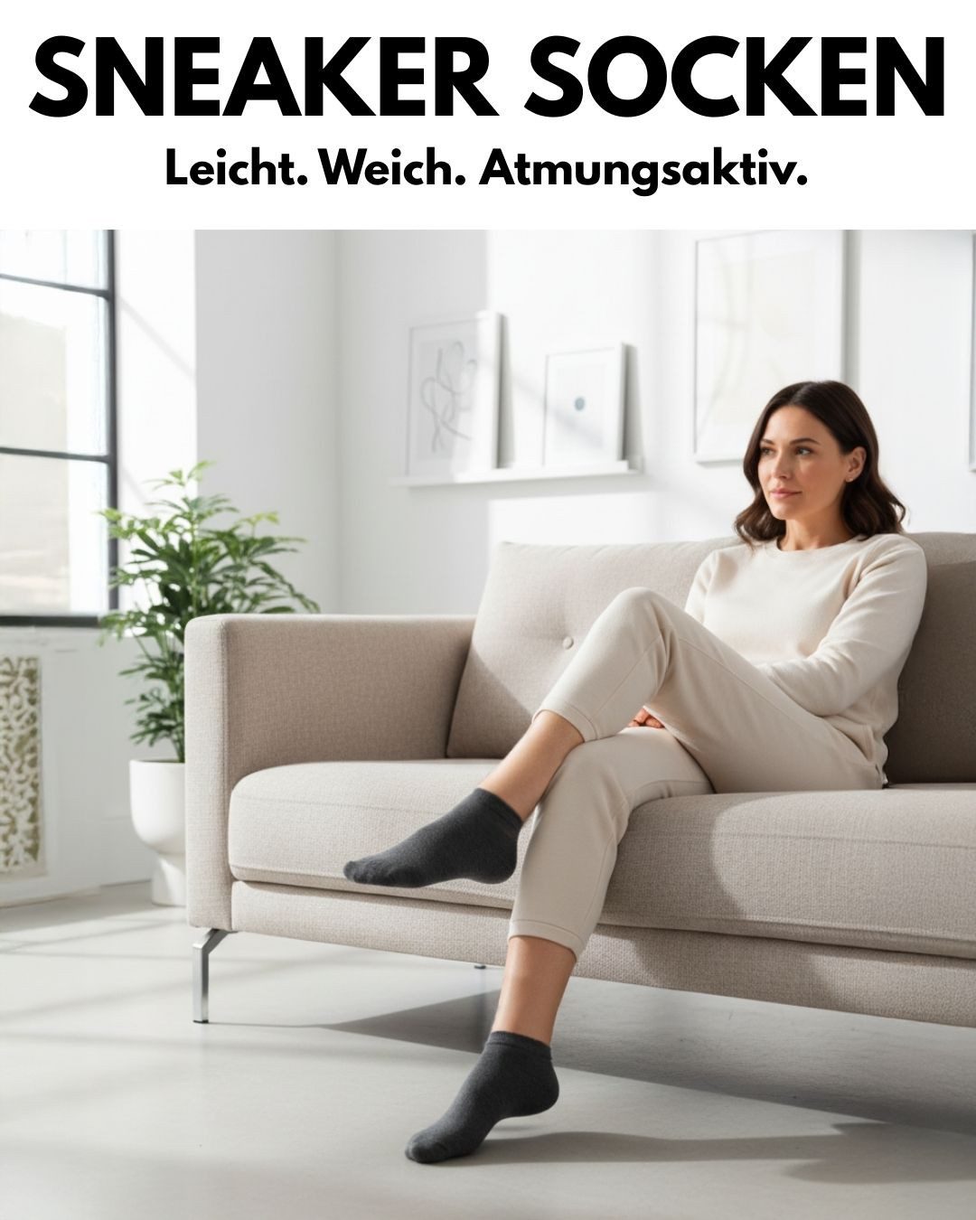 sockenkauf24 Sneakersocken Premium Sneaker Socken Herren & Damen mit Komfortbund ohne Gummidruck (Grau/Anthrazit, 10-Paar, 43-46) atmungsaktive gekämmte Baumwolle, ohne Naht, Exclusive Line