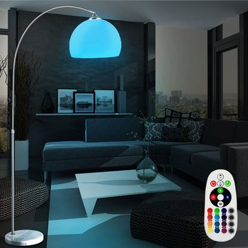 etc-shop LED Stehlampe, Leuchtmittel inklusive, Warmweiß, Farbwechsel, Stehleuchte Standlampe mit Marmorsockel LED RGB