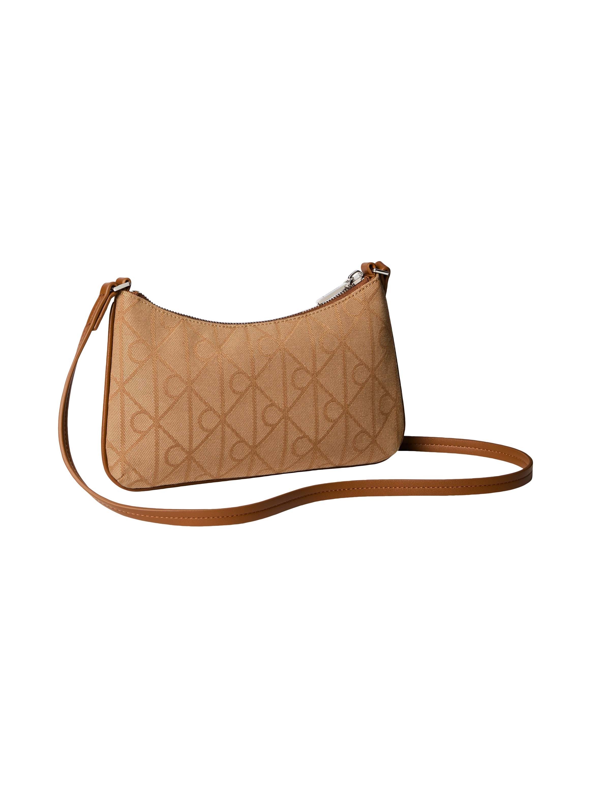 Calvin Klein Mini Bag EMBLEM AOP JACQUARD CONV MINI BA, Umhängetasche, kleine Damen Handtasche mit Logo-Musterung