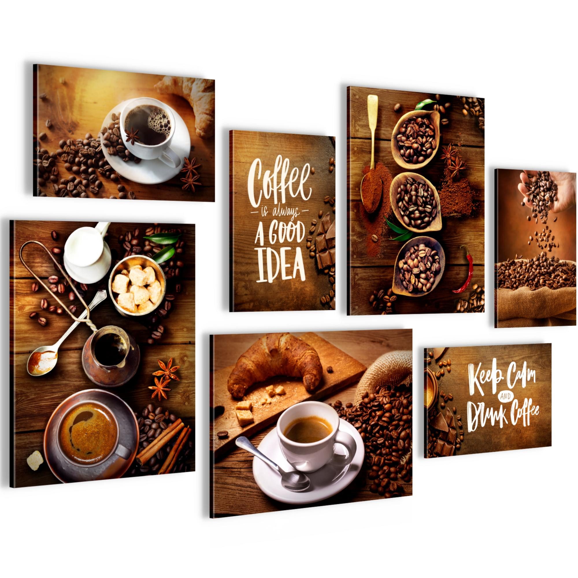 Novart Wandbild Küche Esszimmer Kaffee Braun günstig online kaufen