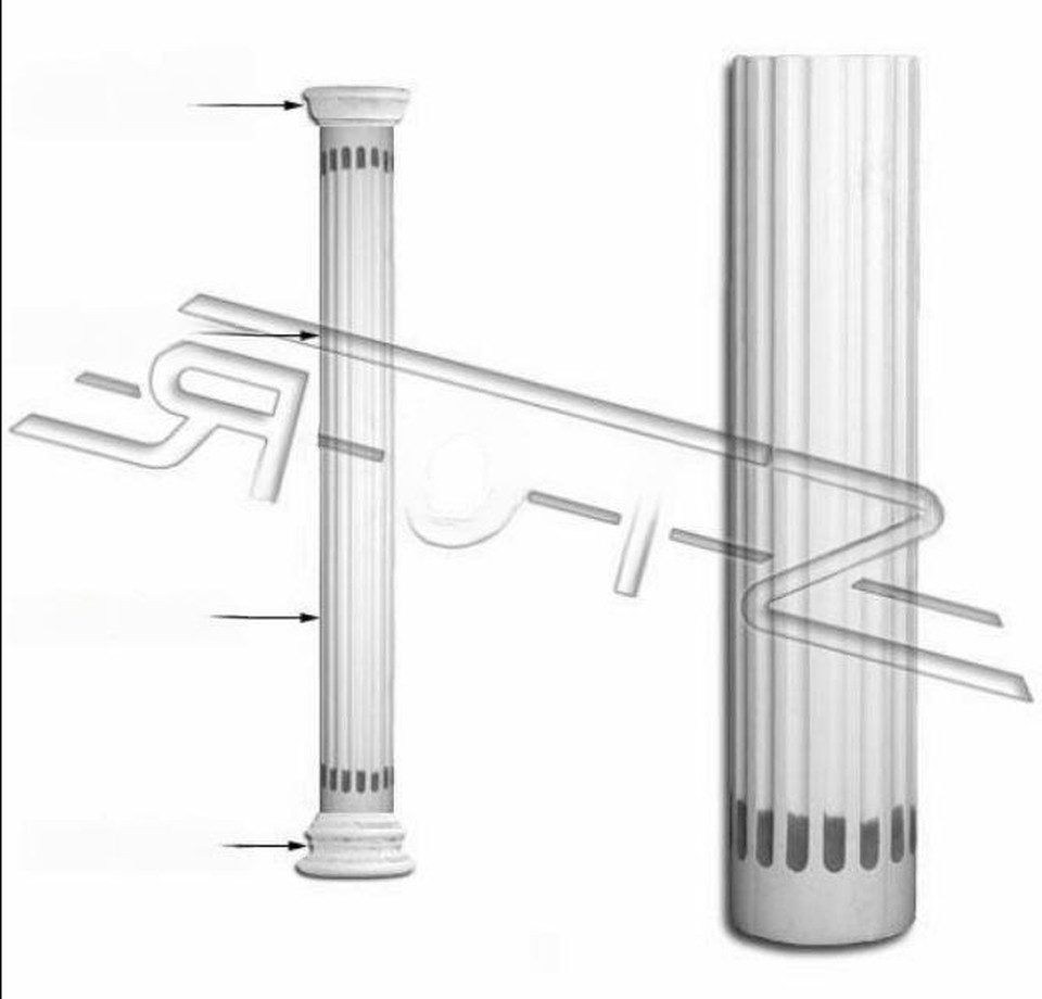 Xlmoebel Dekosäule Antike Säule Römische Dekoration Garten 116cm Neu 101A