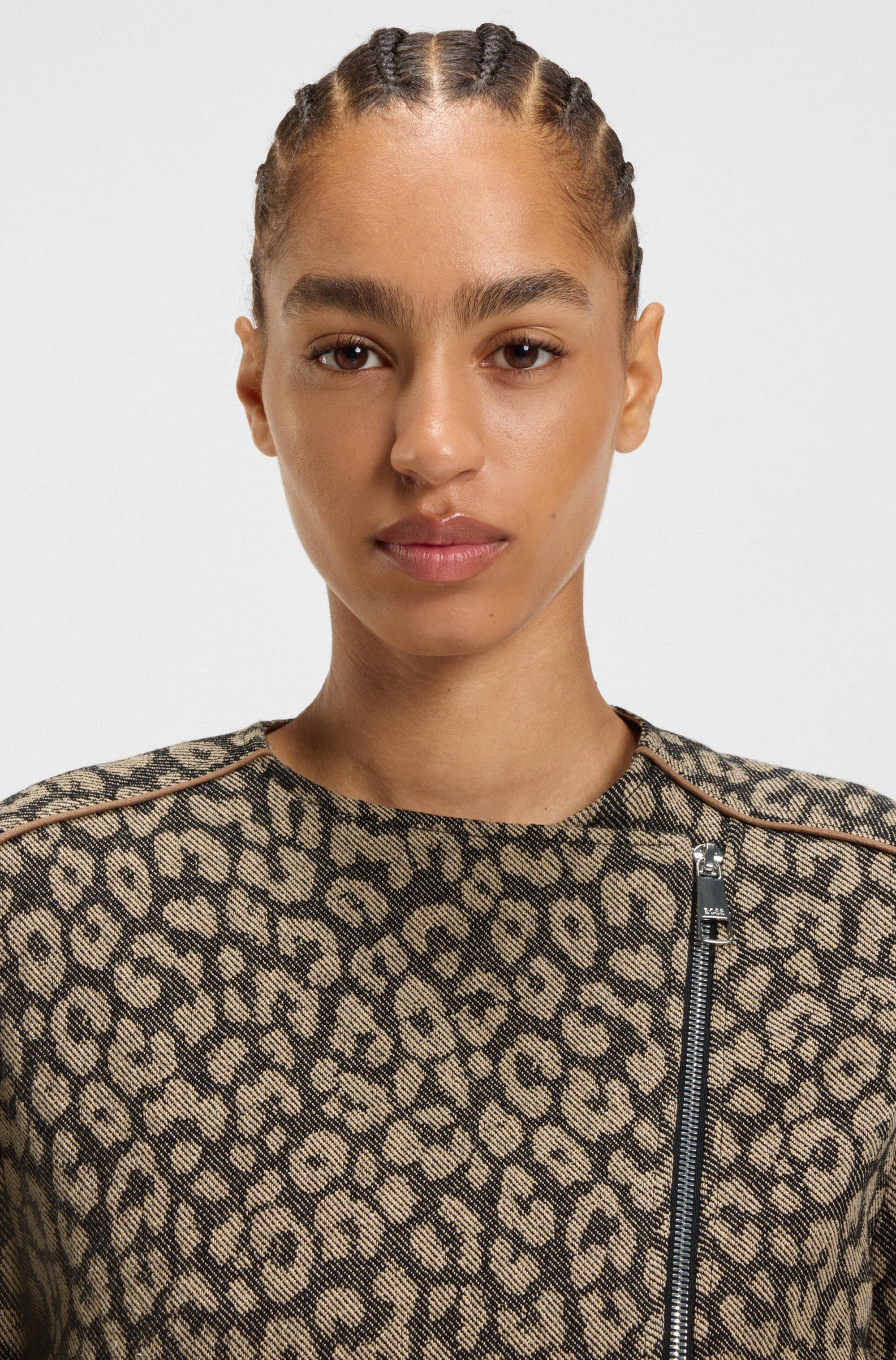 BOSS ORANGE Bikerjacke Jaleo Premium Damenmode in Cropped-Länge, Leo-Jacqua günstig online kaufen