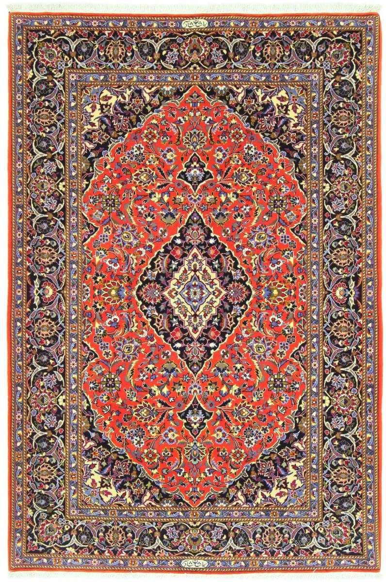 Orientteppich Keshan 144x217 Handgeknüpfter Orientteppich / Perserteppich, Nain Trading, rechteckig, Höhe: 12 mm | Kurzflor-Teppiche
