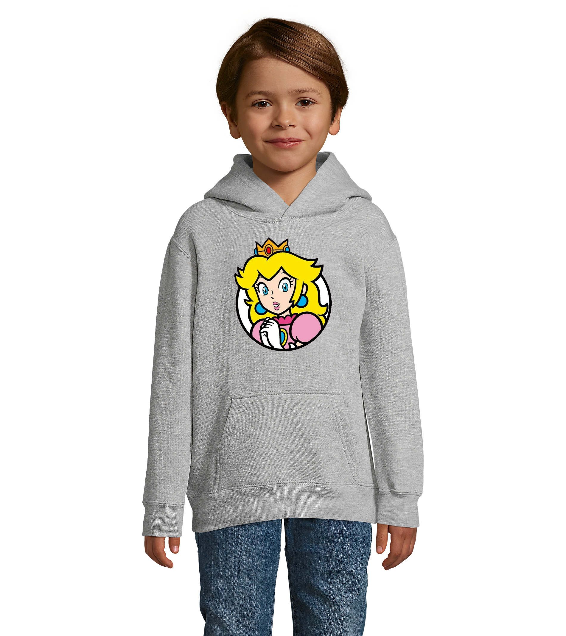 Blondie & Brownie Hoodie Peach Kinder Hoodie Retro Gaming Prinzessin Print Fun (Einzelartikel) Peach Retro Gaming Kinder Hoodie Print