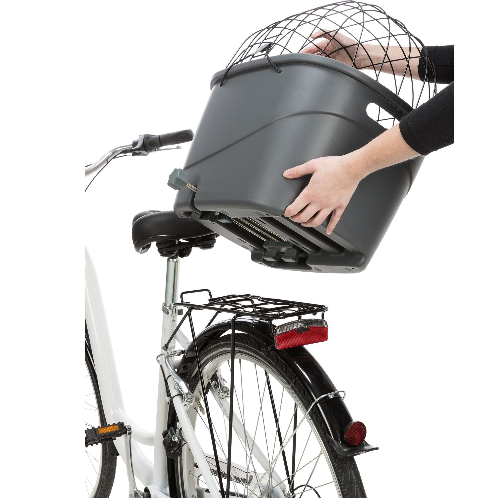 TRIXIE Fahrradkorb Kunststoff für witterungsunempfindlich (1-tlg), Gepäckträger Fahrradkorb