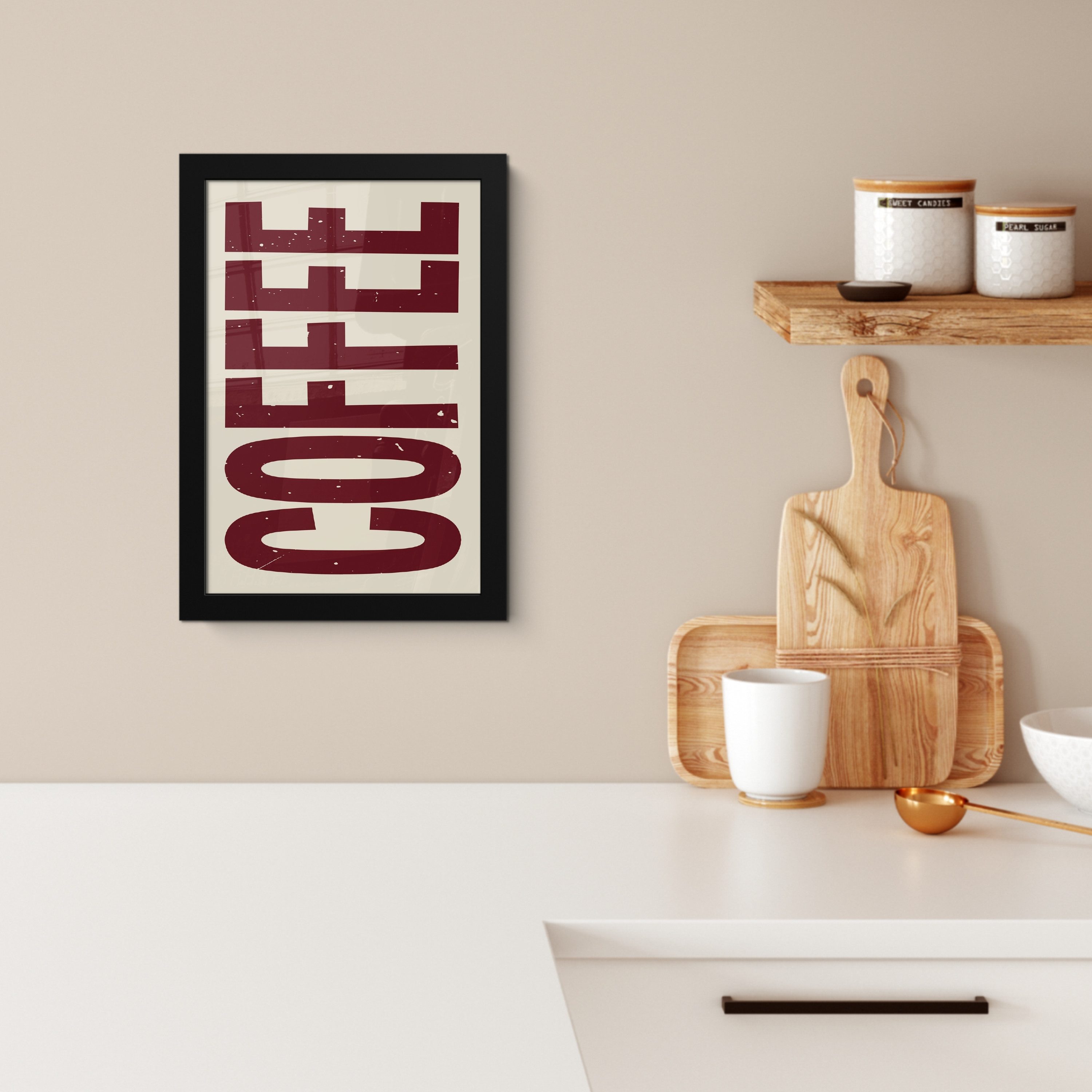 MuchoWow Poster Kaffee -Japandi - Rot günstig online kaufen