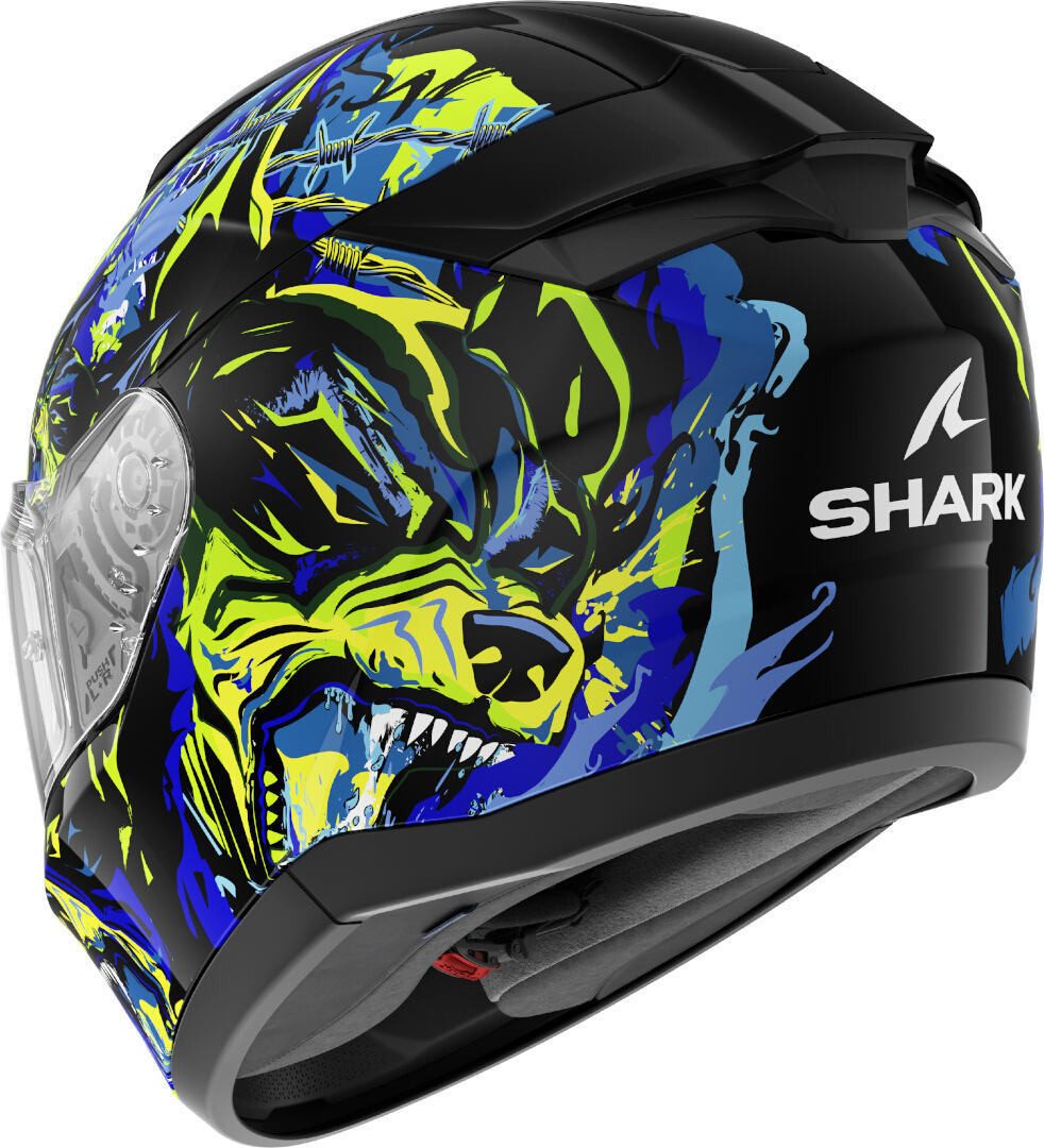 Shark Motorradhelm Ridill 2 Raging Beast Helm, vorbereitet für Kommunikationssystem,integriertes Sonnenvisier