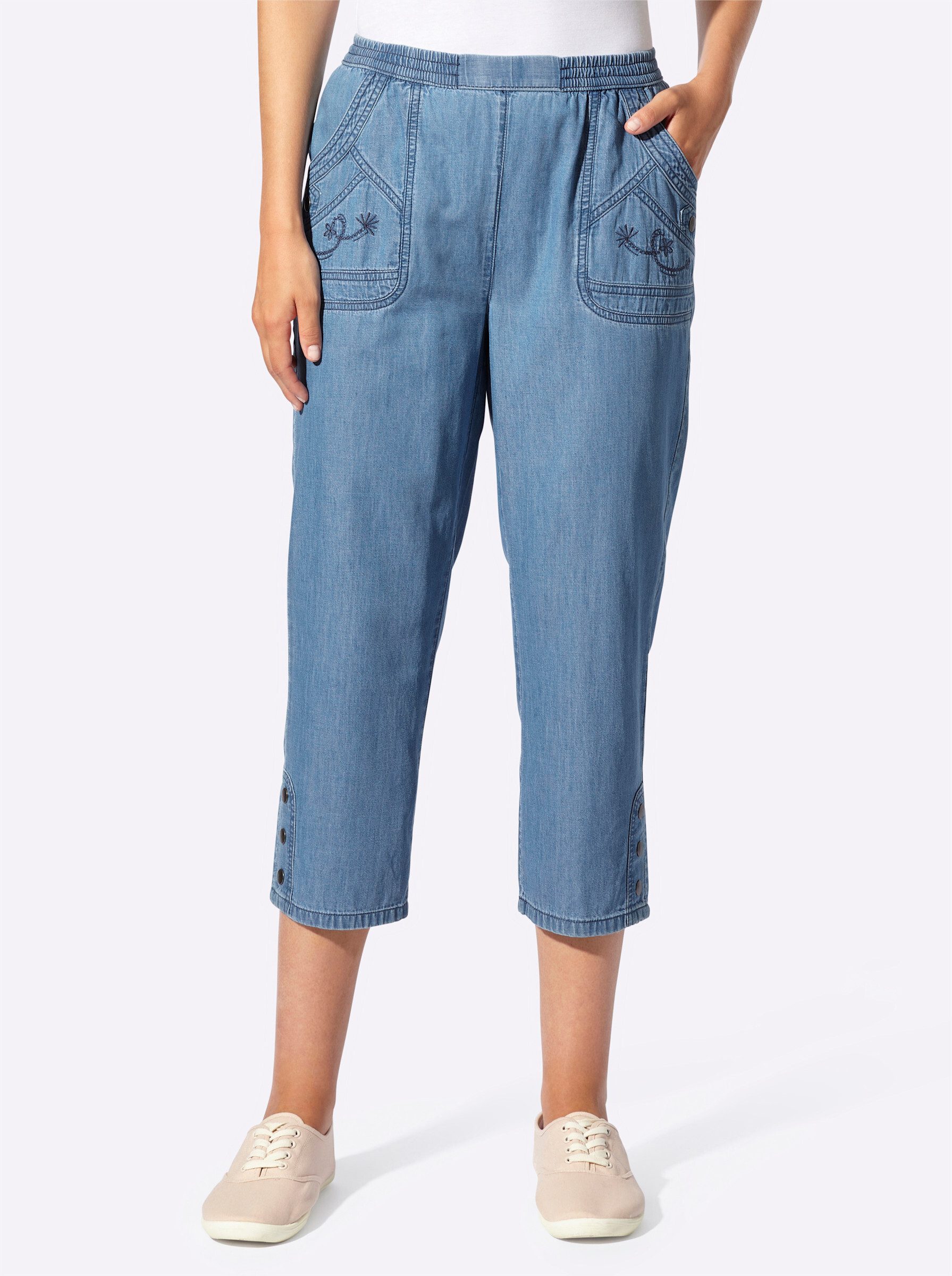Witt Jeansshorts Capri-Jeans normal