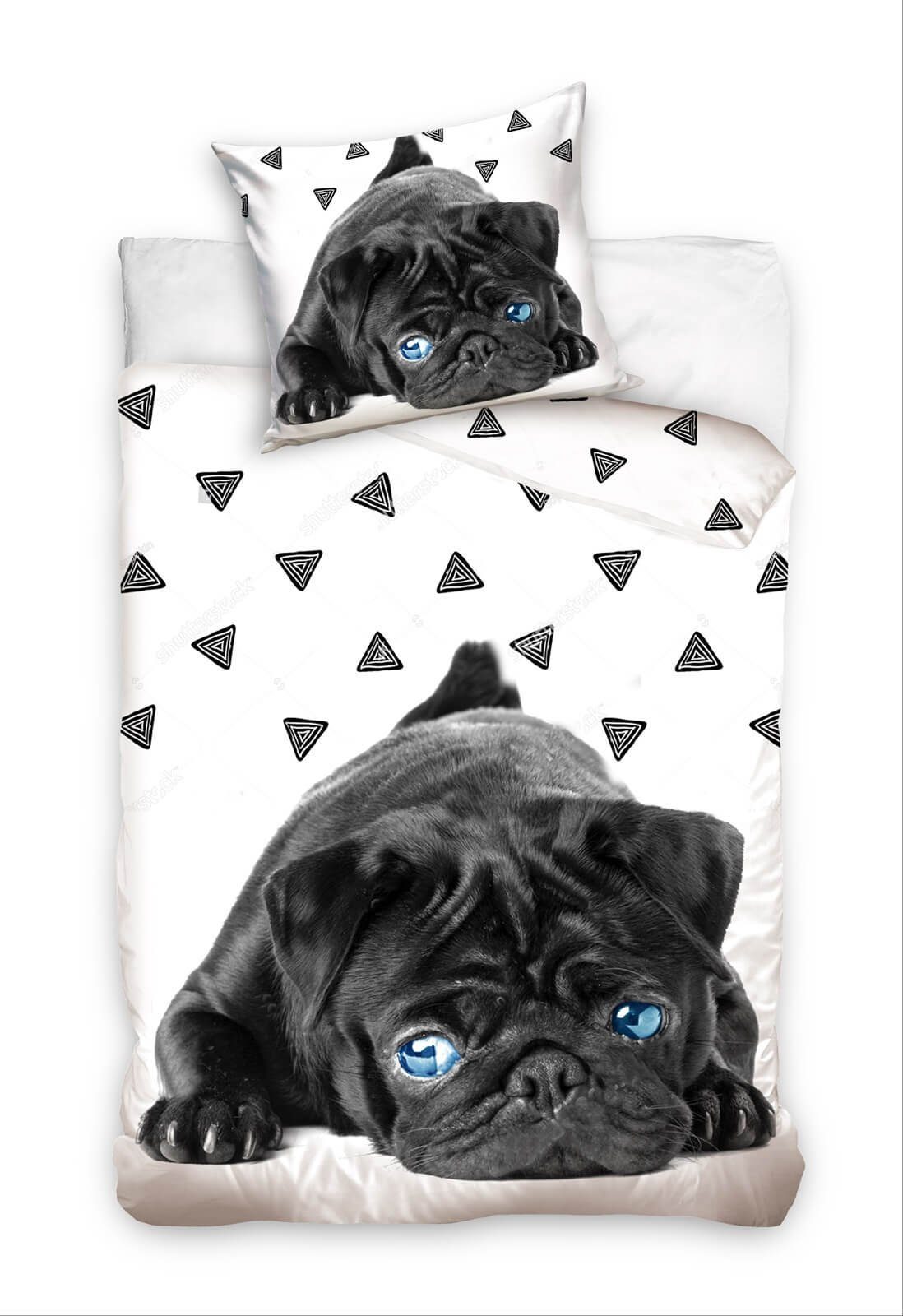 Carbotex Bettwäsche Hunde Bettwäsche-Set mit Mops-motiv, günstig online kaufen
