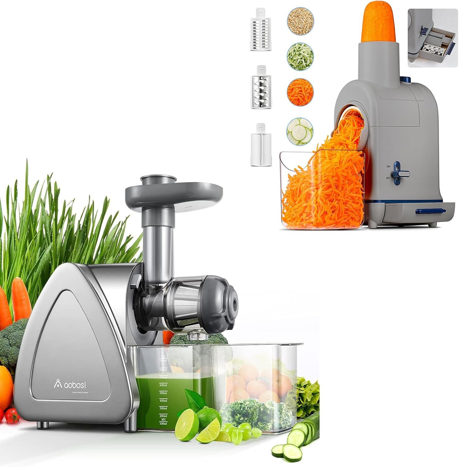 TSE Entsafter Entsafter AMR520 Slow Juicer für Obst & Gemüse leise