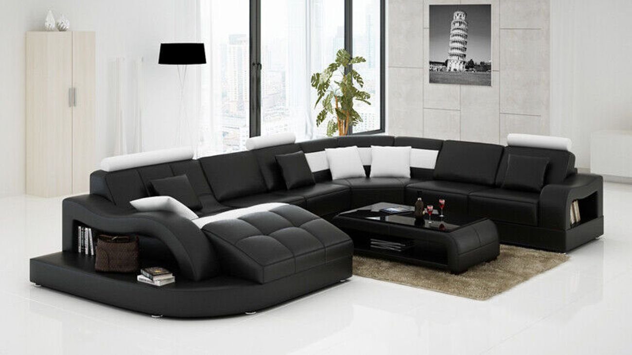 JVmoebel Ecksofa Couch Wohnlandschaft Design Eck Ecksofa Garnitur Modern mit Sofa USB