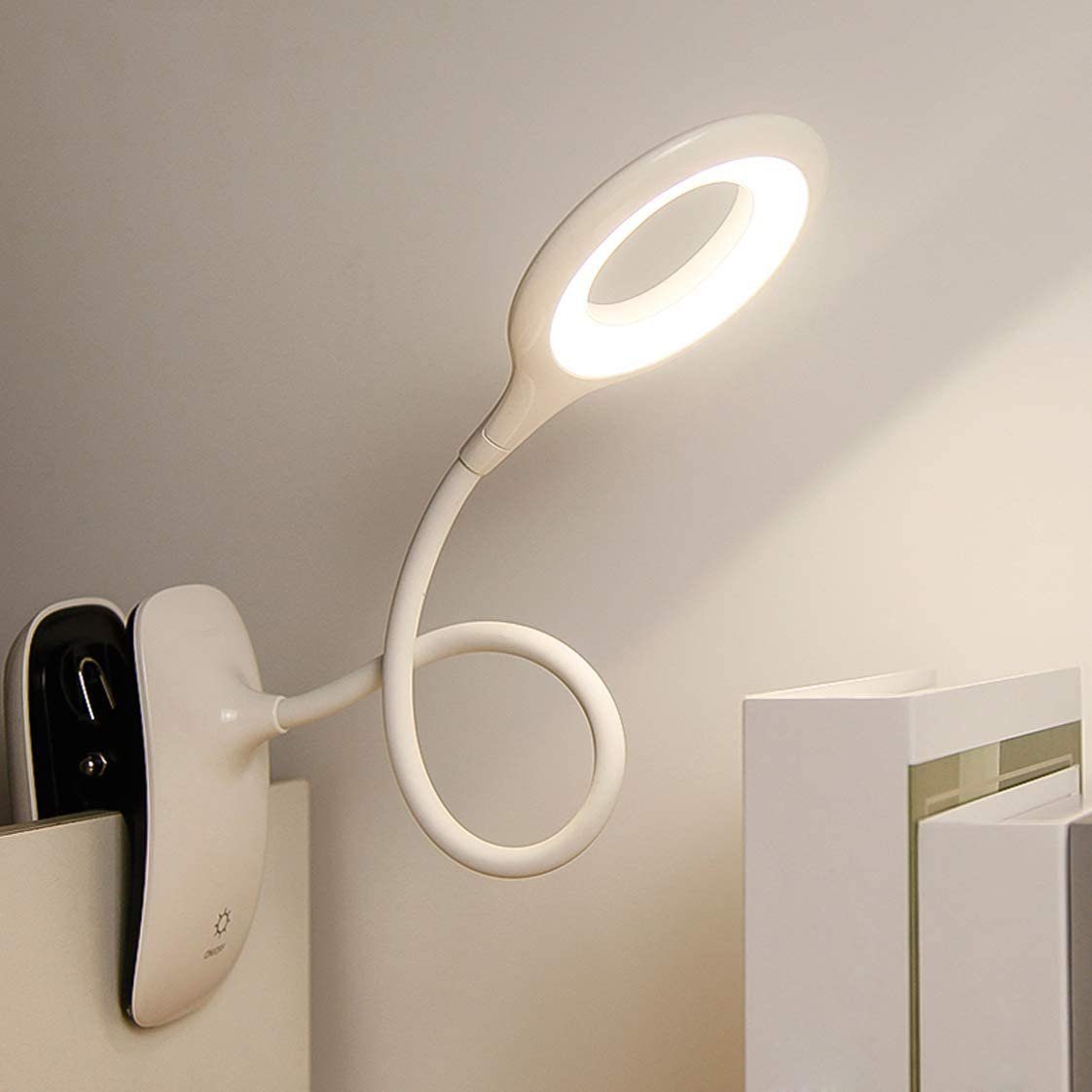 GelldG LED Leselampe Klemme, LEDs, 16 Buch Leselampe Buchlampe Helligkeiten 3 mit