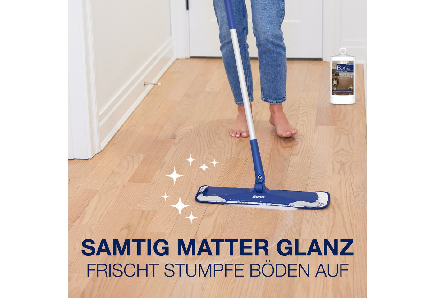 Thumbnail - Bona Parkett Polish Bodenpflegemittel, Schutzschicht füllt Mikrokratzer auf