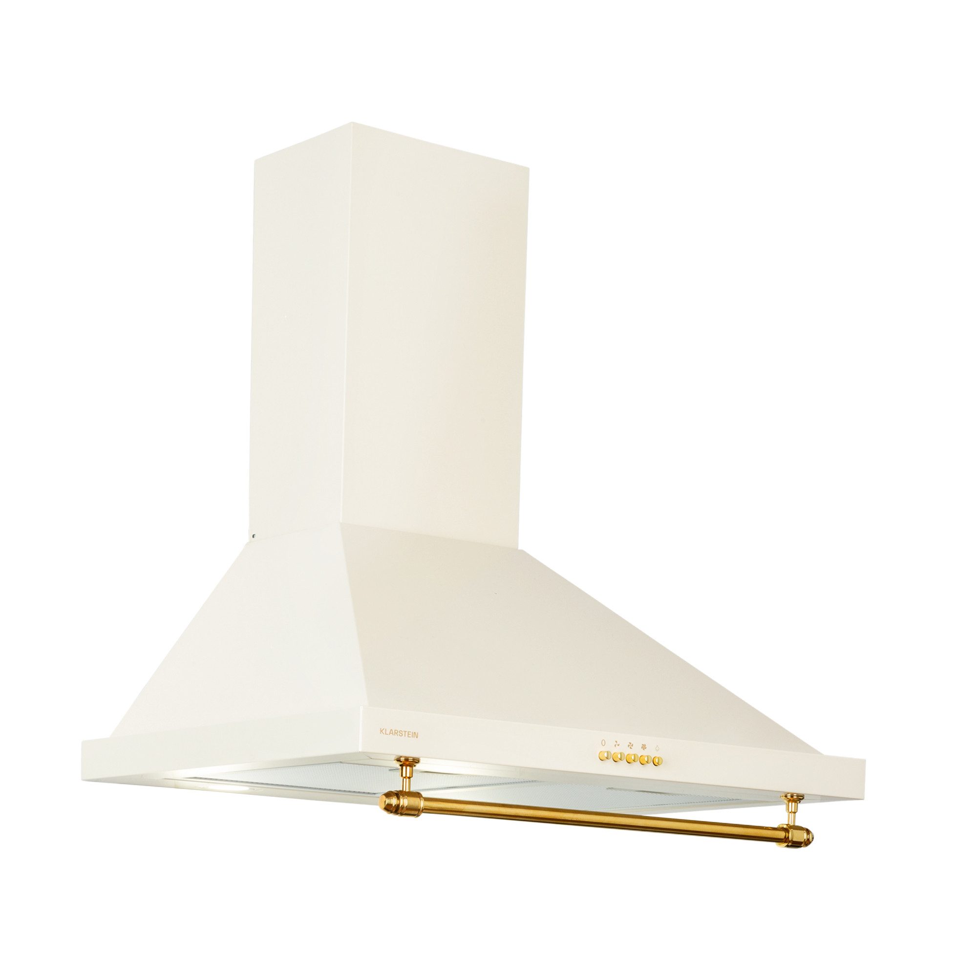Klarstein Deckenhaube Montblanc Serie Montblanc 60 Dunstabzugshaube 60 cm 610 m³/h 165W LED Reling Edelstahl Montblanc, Wandhaube Schornsteinhaube Abluft mit frontalem Bedienfeld 60 cm