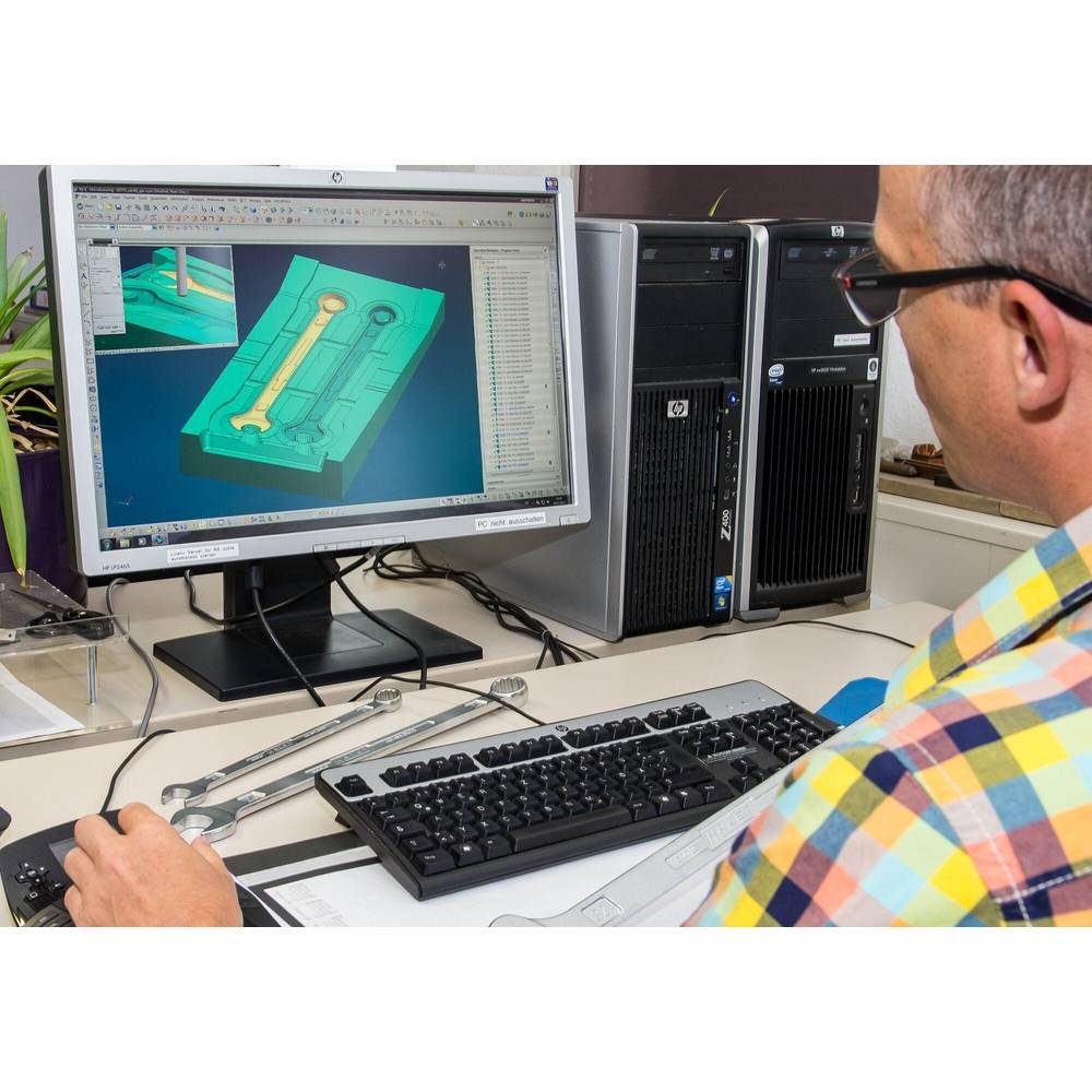 HAZET Ringschlüssel Ring-Maulschlüssel, extra lang, SW 10 600LG-10