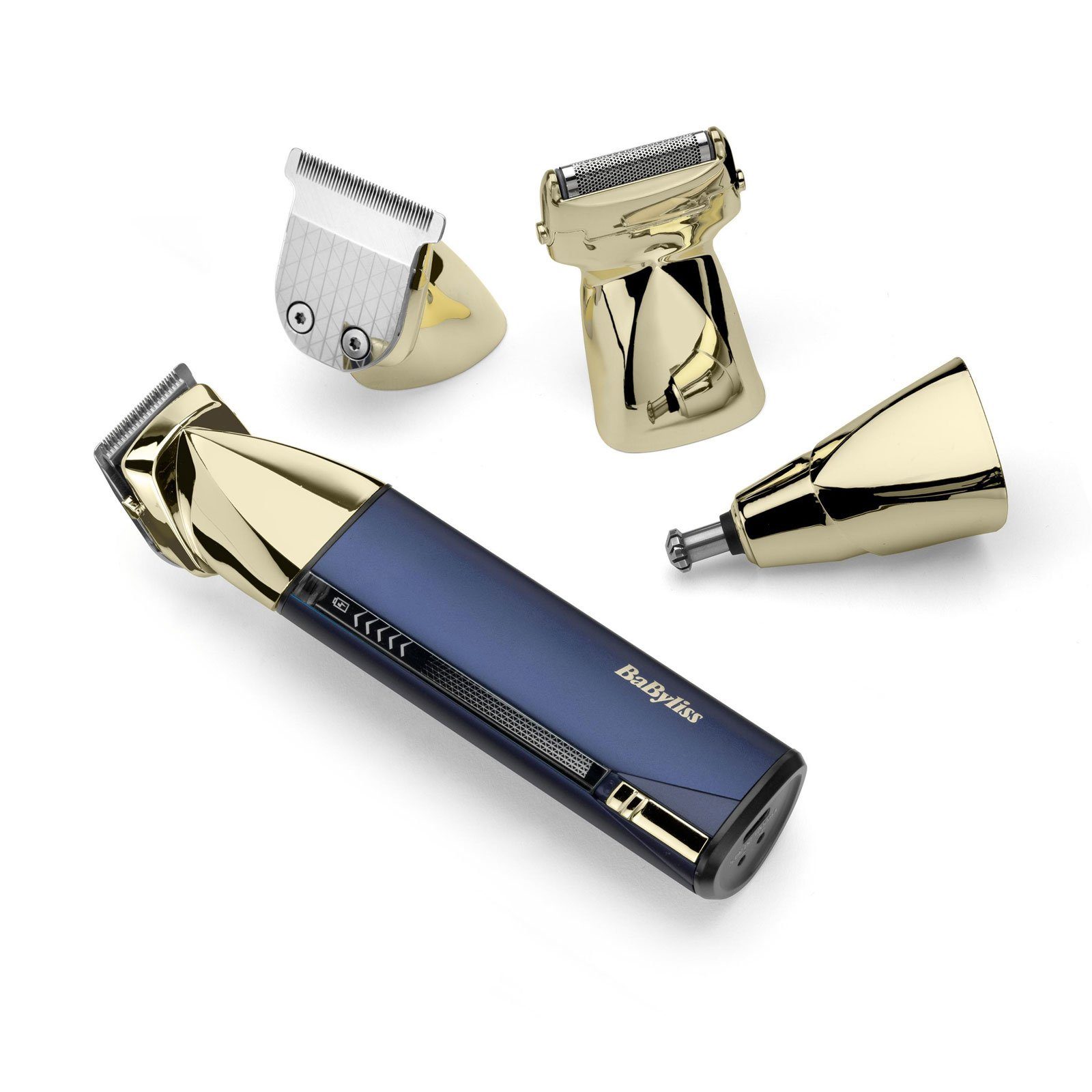 BaByliss Elektrorasierer MT992E SUPER - X METALSERIE, 100% wasserdicht, 4 Aufsätze, High-Performance Multitrimmer