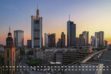 raxxa Wandkalender Premium Monatskalender Frankfurt am Main 2024