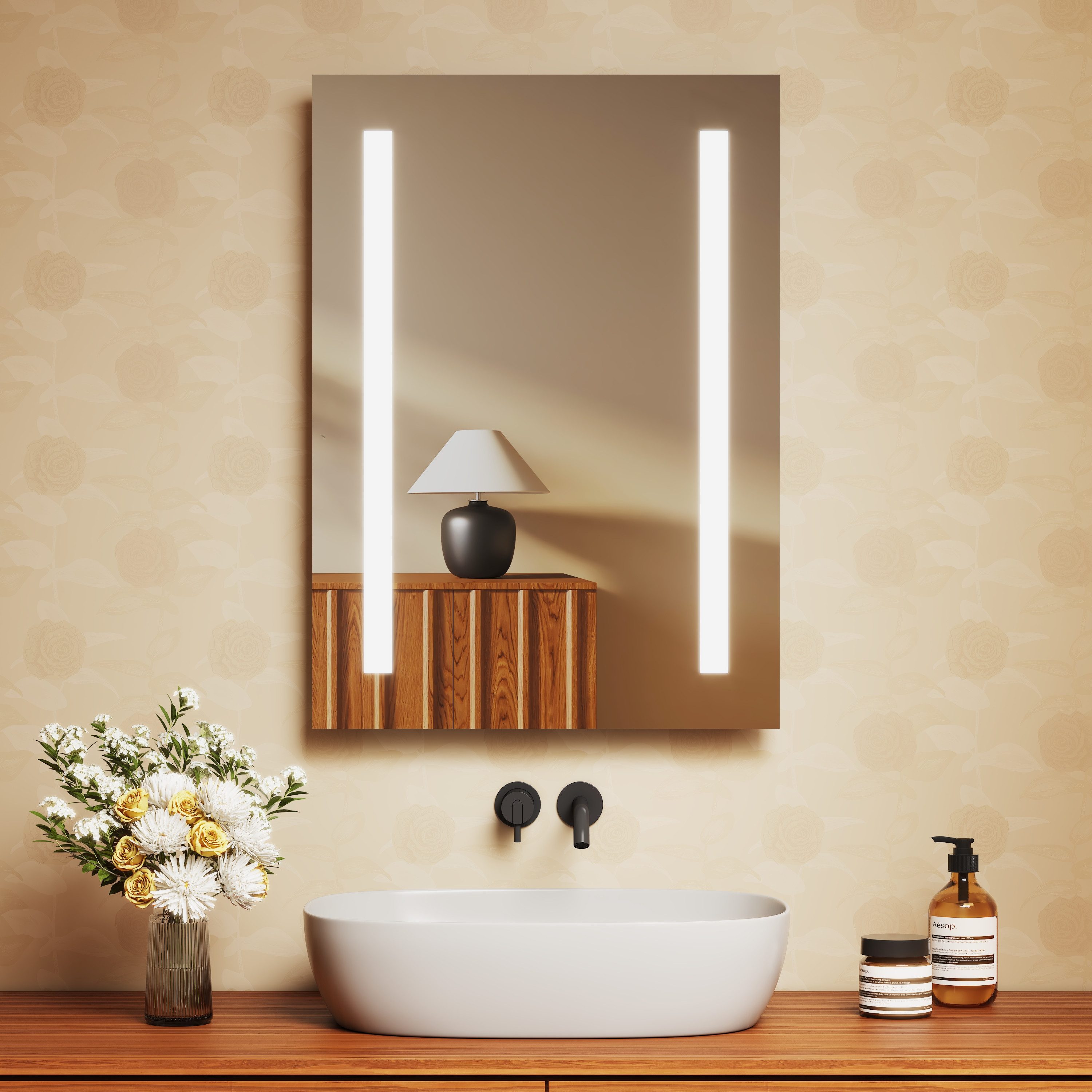 EMKE Badspiegel Wandschalter LED Wandspiegel mit günstig online kaufen
