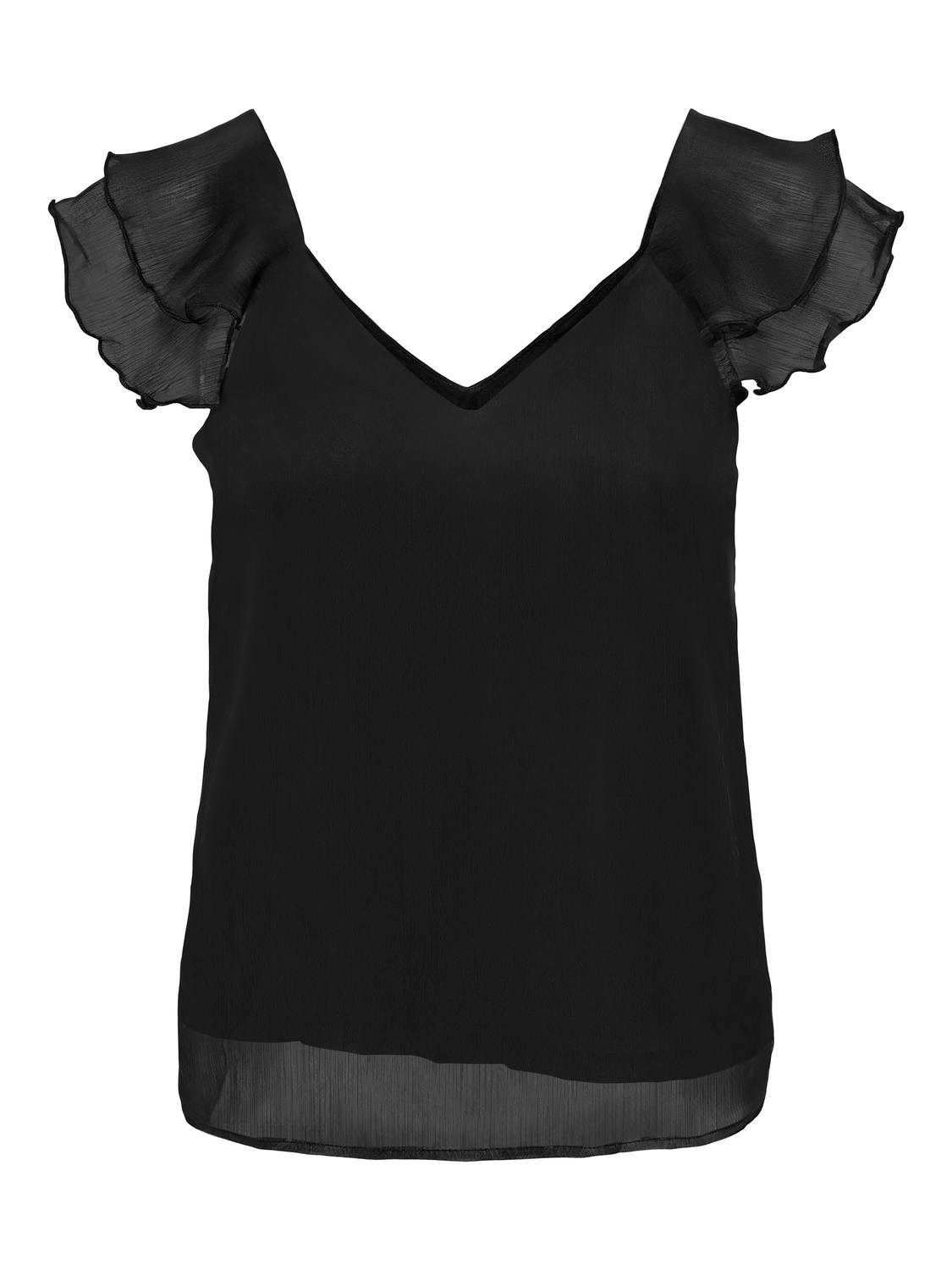 ONLY Blusenshirt ONLASTA LIFE CAPSLEEVE V-NECK TOP PTM günstig online kaufen