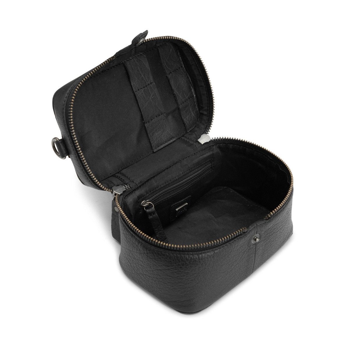 muud Handtasche Leder Kulturtasche Lexi Mini Black