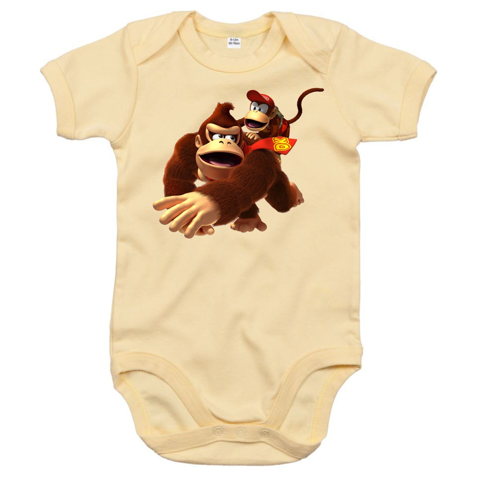 Konsole Baby, T-Shirt Nintendo Brownie Diddy Kong & Donkey Beige Kinder Blondie Spiele