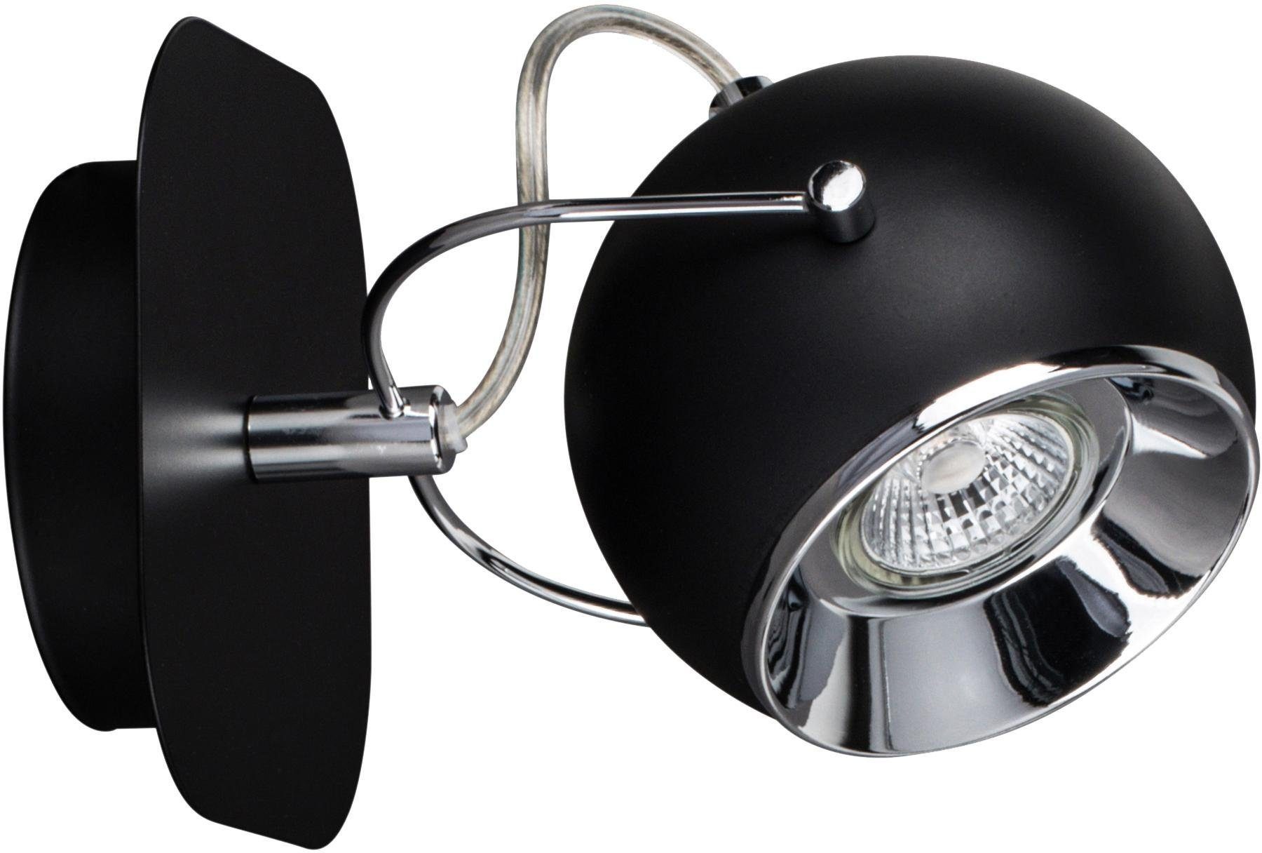 SPOT Light Wandleuchte BALL, LED wechselbar, Warmweiß, LED-Leuchtmittel inkl., Retro-Optik, flexibel verstellbar, schwenkbar