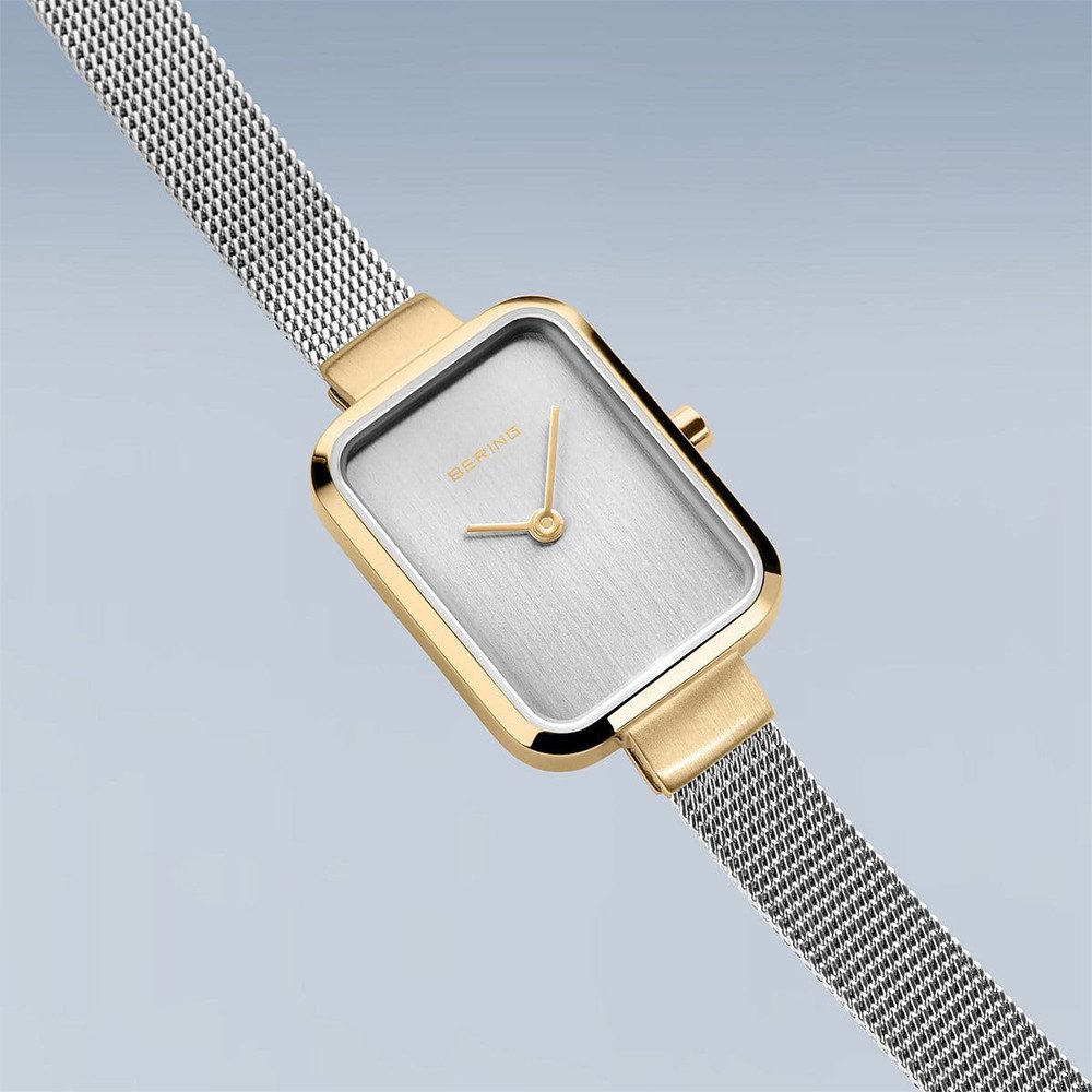 Bering Quarzuhr Bering Petite Square gold poliert/gebürstet 14520-010 14520-010, Hochwertiges Produkt mit zeitlosem Design, sorgfältiger Verarbeitung