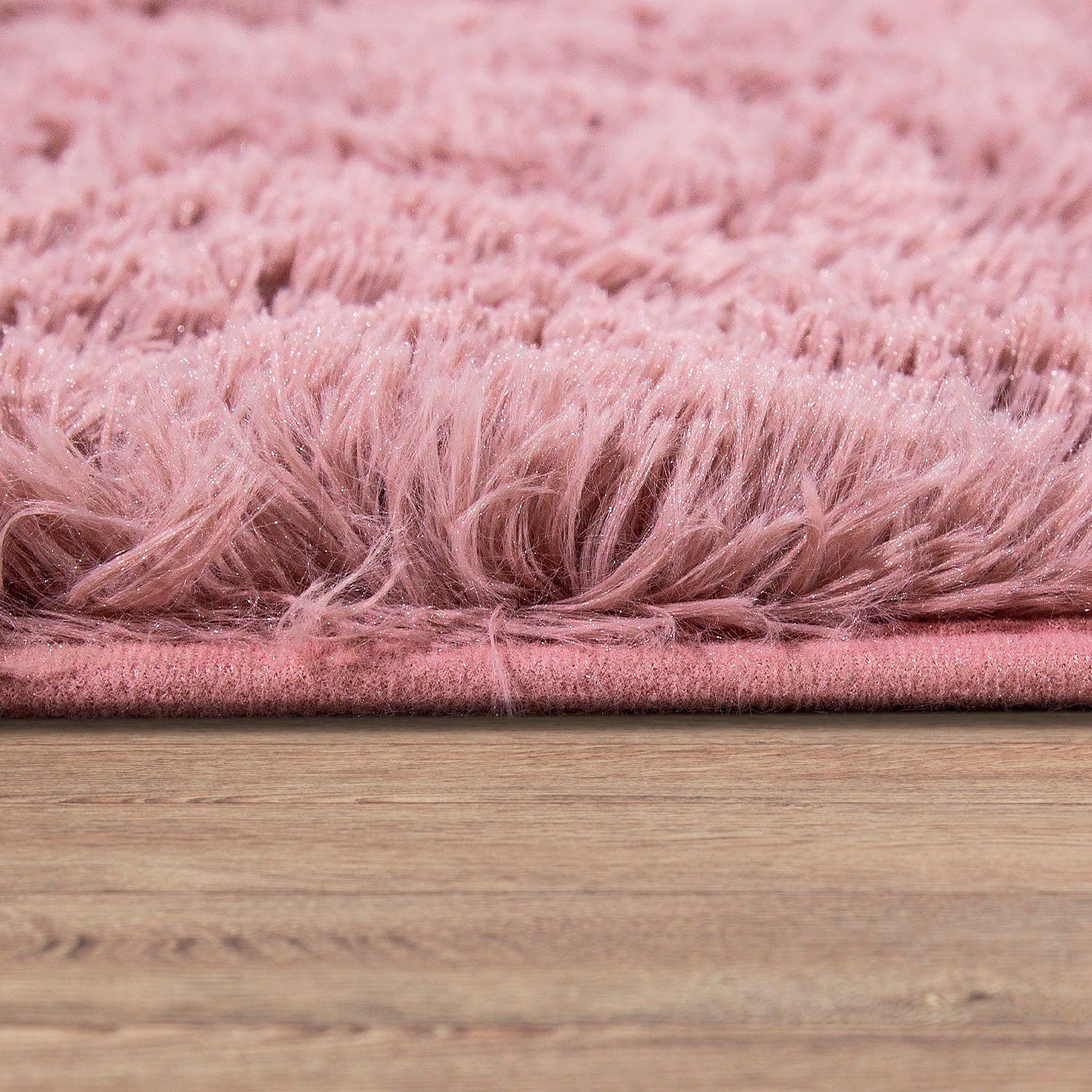 Paco Home Hochflor-Teppich Silky 591, rund, Höhe: 37 mm, Uni Farben, besonders weich und kuschelig – Bild 3 von 5