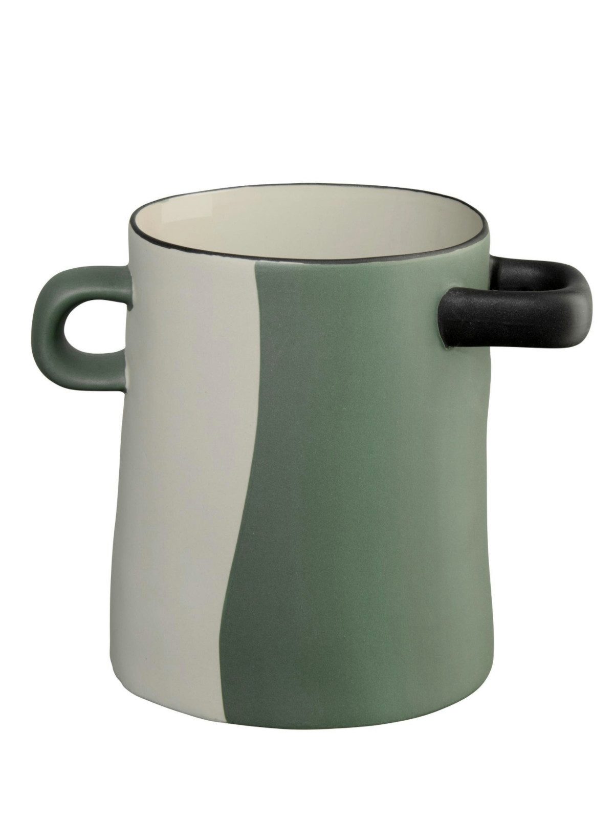 ASA SELECTION Dekovase rayu Vase grün geteilt 15,5cm (Vasen)