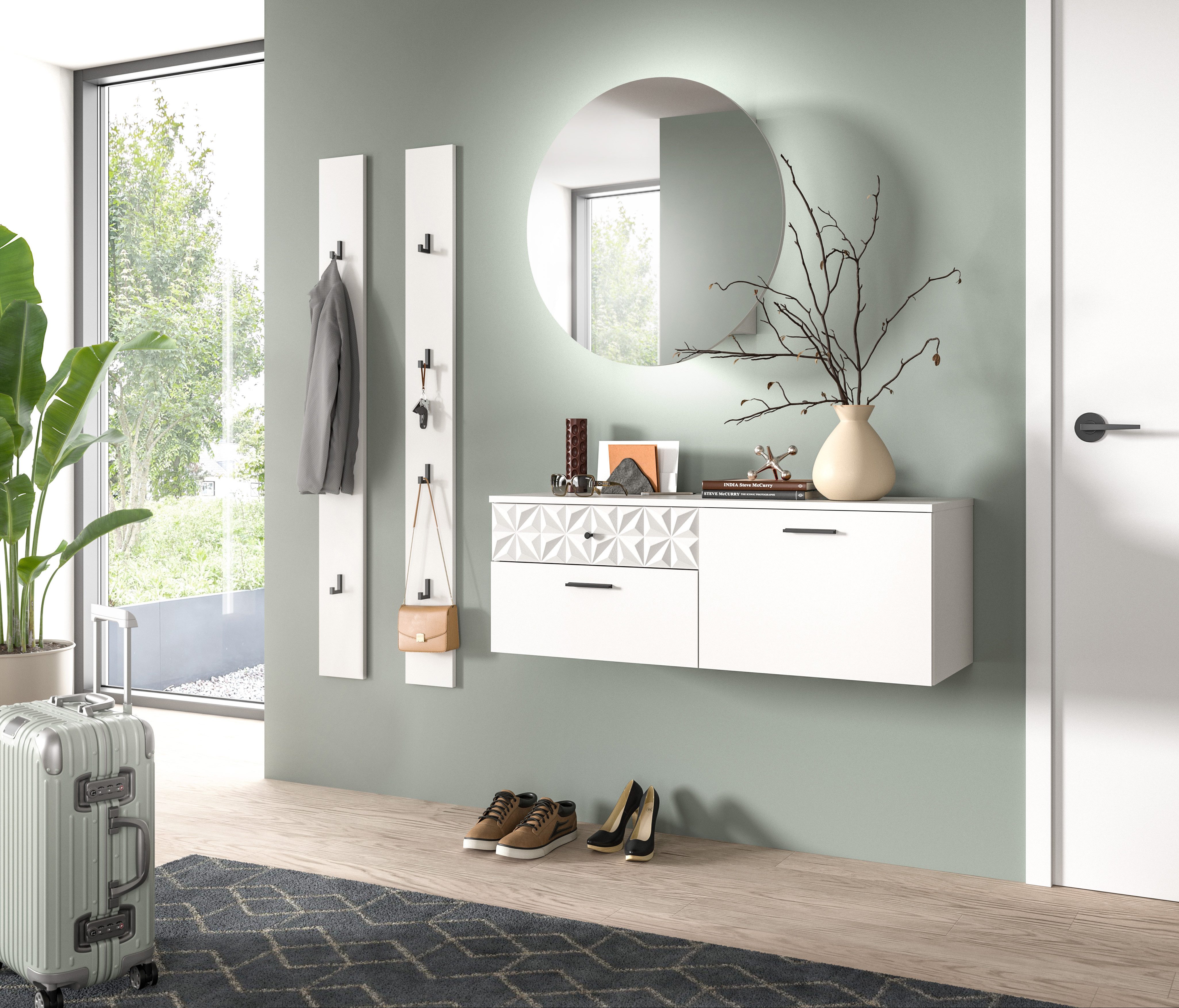 furnling Garderobenpaneel Prima, 4 Haken, auch im Badezimmer nutzbar, Höhe günstig online kaufen