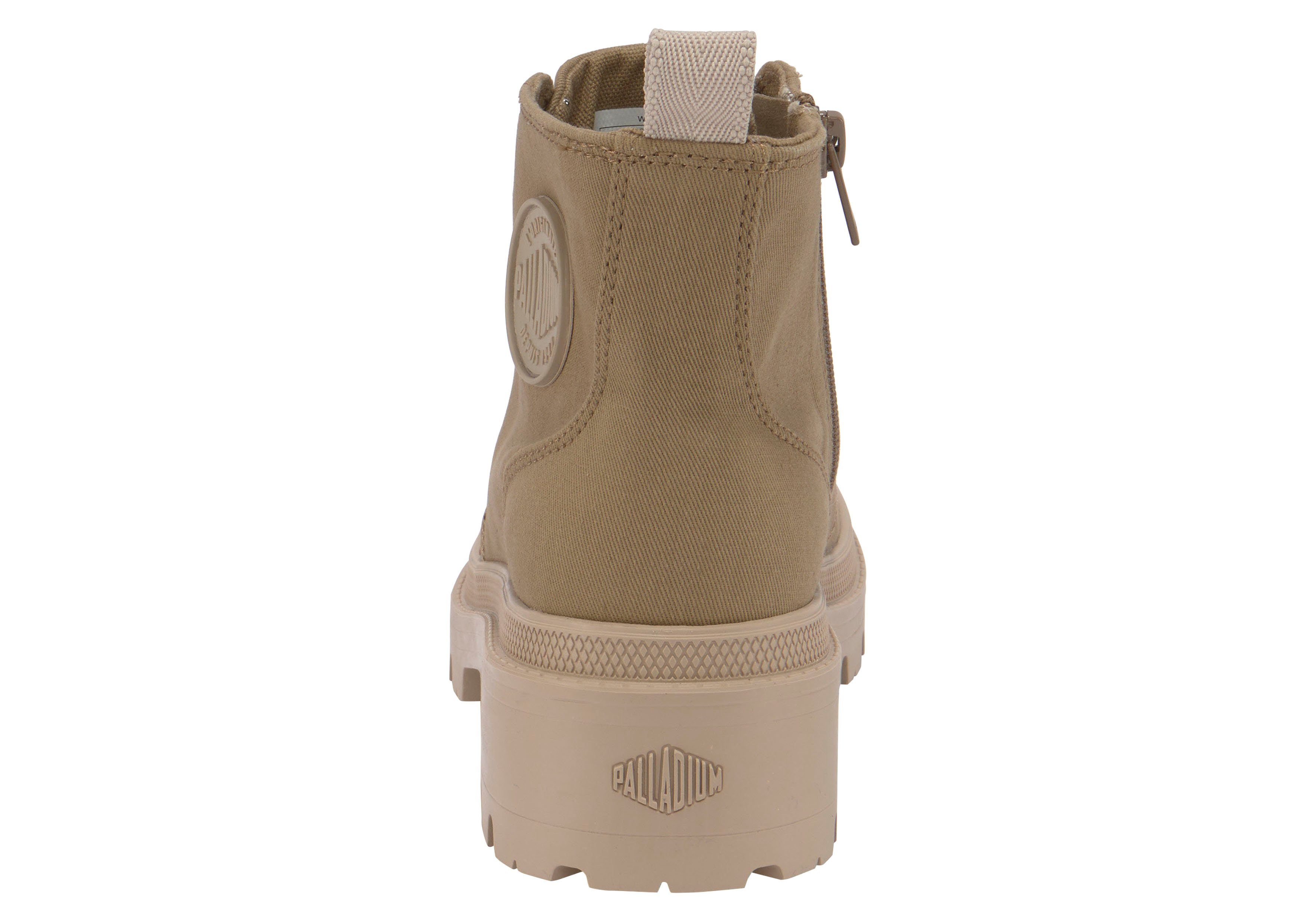 braun Palladium Schnürboots TWILL PALLABASE