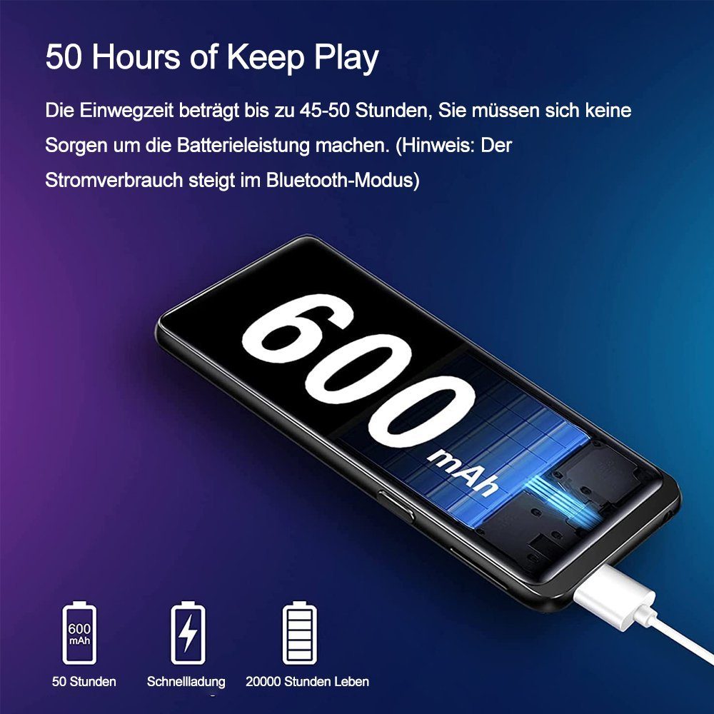 MP3-Player MP3 Zoll Player GelldG TFT 32GB 4.0 Bluetooth 1,5 Farbbildschirm mit