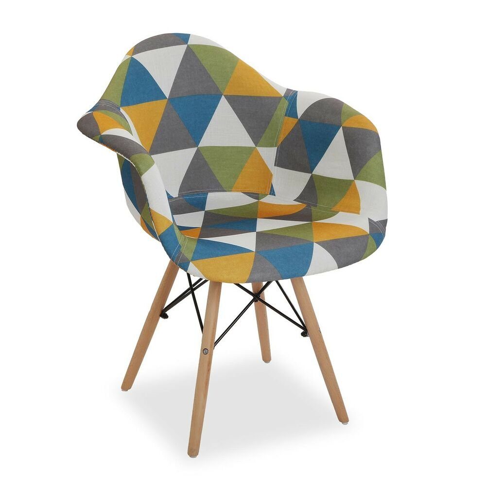 Bigbuy Stuhl »Armlehnstühle Orleans Holz Textil 64 x 82 x 61 cm Esstisch-Stuhl  Sessel bunt« online kaufen | OTTO