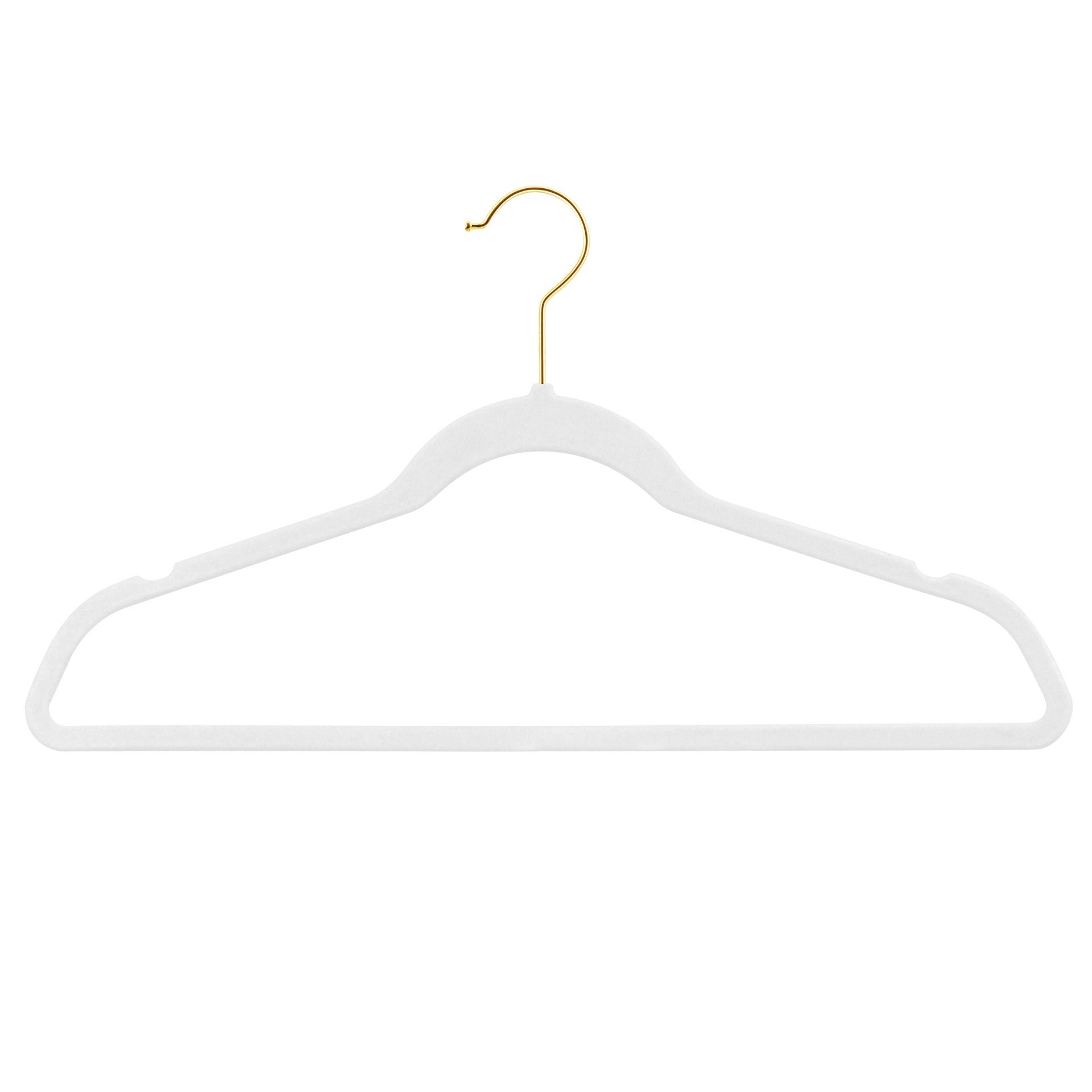 StickandShine Kleiderbügel Samt verschiedenen Haken verschiedenen Farben mit zur Bügel Weiß) Kleiderbügel Rosegold, Zink Schwarz, Farben moderne Wahl (Gold, Silber, luxus