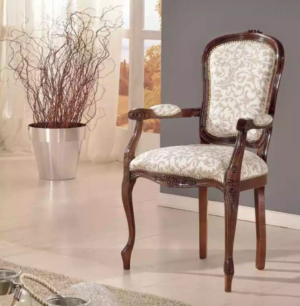 JVmoebel Stuhl Stuhl Ess Zimmer Polster Designer Stil Klassischer Luxus Möbel (1 St), Made in Italy