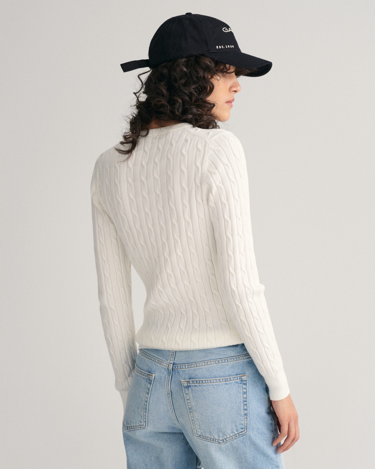 Gant Strickpullover STRETCH COTTON CABLE C-NECK günstig online kaufen