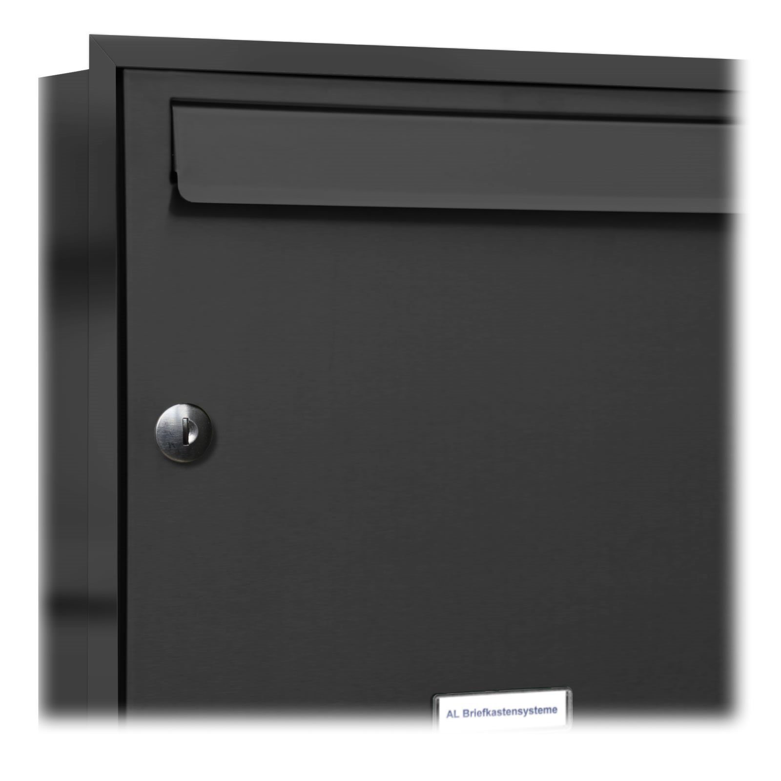 Wandbriefkasten er A4 Unterputz AL anthrazit Premium Briefkastensysteme Klingel 2x1 Anlage 2 Briefkasten