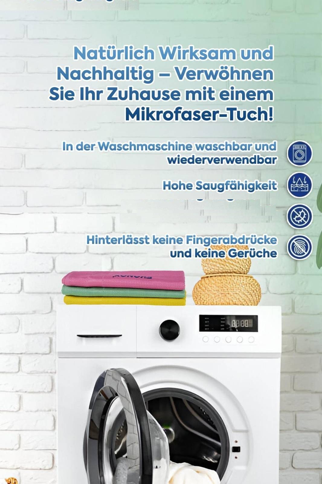 EVONOX Mikrofaser-Mehrzwecktücher–hochsaugfähig, hinterlassen keine Streifen Mikrofasertuch (3-tlg., 42x68cm, 1Packung, 3Stück, Küche,Boden,Auto,Waschbecken,Tür – Bild 4 von 5
