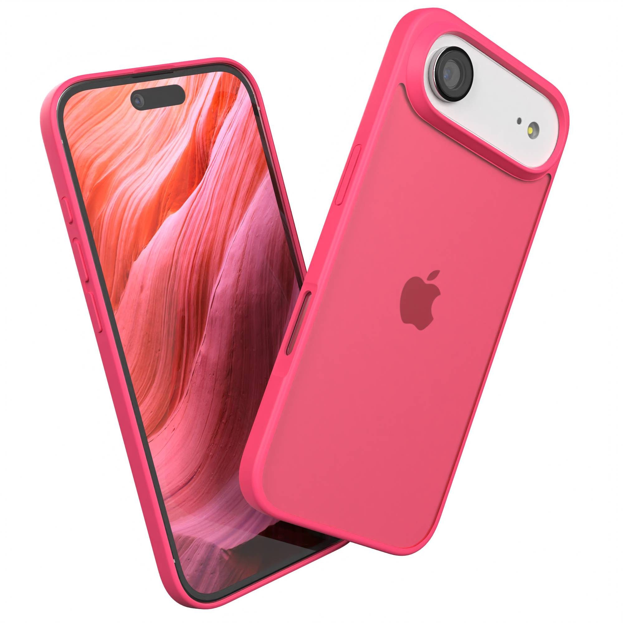 EAZY CASE Handyhülle Outdoor Case für Apple iPhone Air 6,5 Zoll, Outdoor Case Dünn Transparent mit Kameraschutz Back Cover Pink