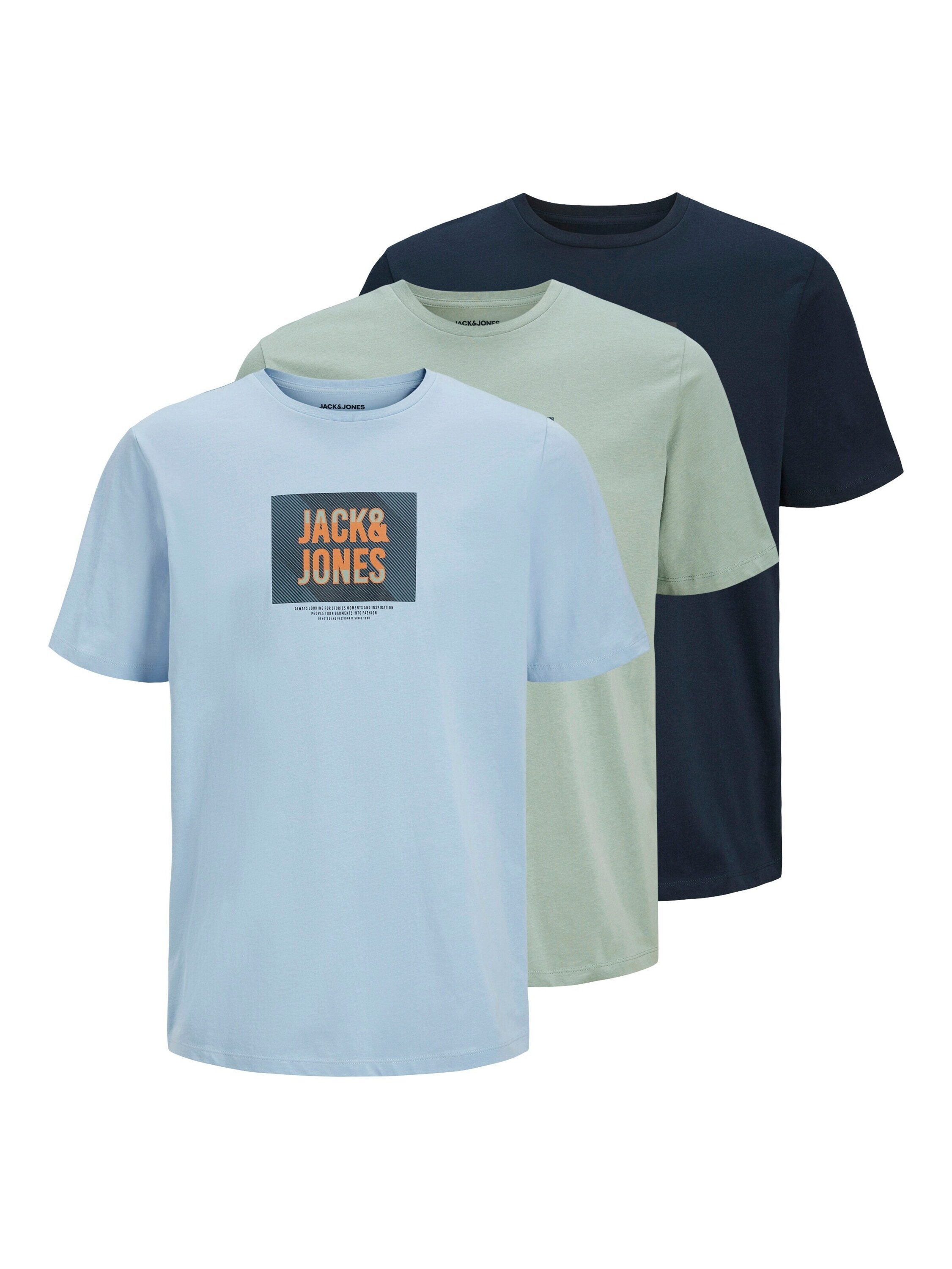 Jack & Jones T-Shirt JJHudson (3-tlg) günstig online kaufen
