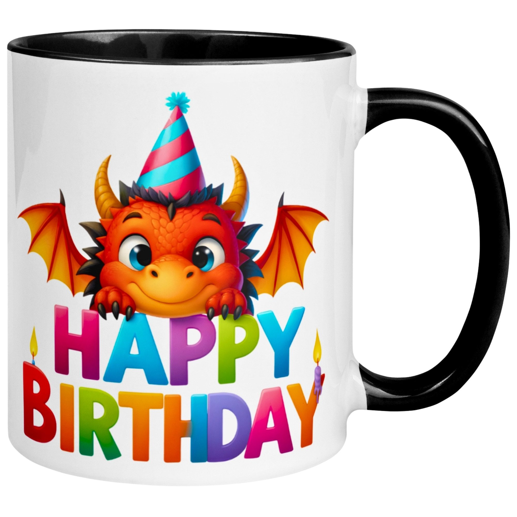 Momentals Tasse Geburtstag – Happy Birthday Drache – Geburtstagsgeschenk Junge Mädchen, Gratis Versand · Links-&Rechtshänder · Spülmaschinenfest