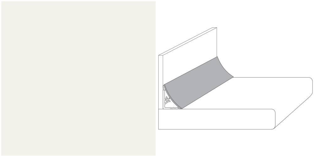 GetaLit Abschlussleiste Getalit Wandanschlußsystem Plus 59 cm, 20 x 30 mm, PVC