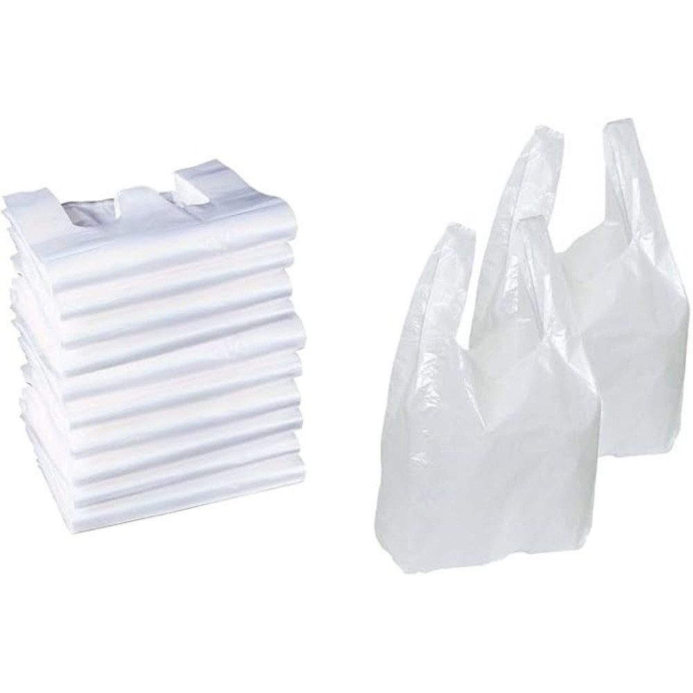 Lauroo Tragetasche Hemdchentragetaschen Weiß 28x14x48 cm - 1000 Stück (1000-tlg)