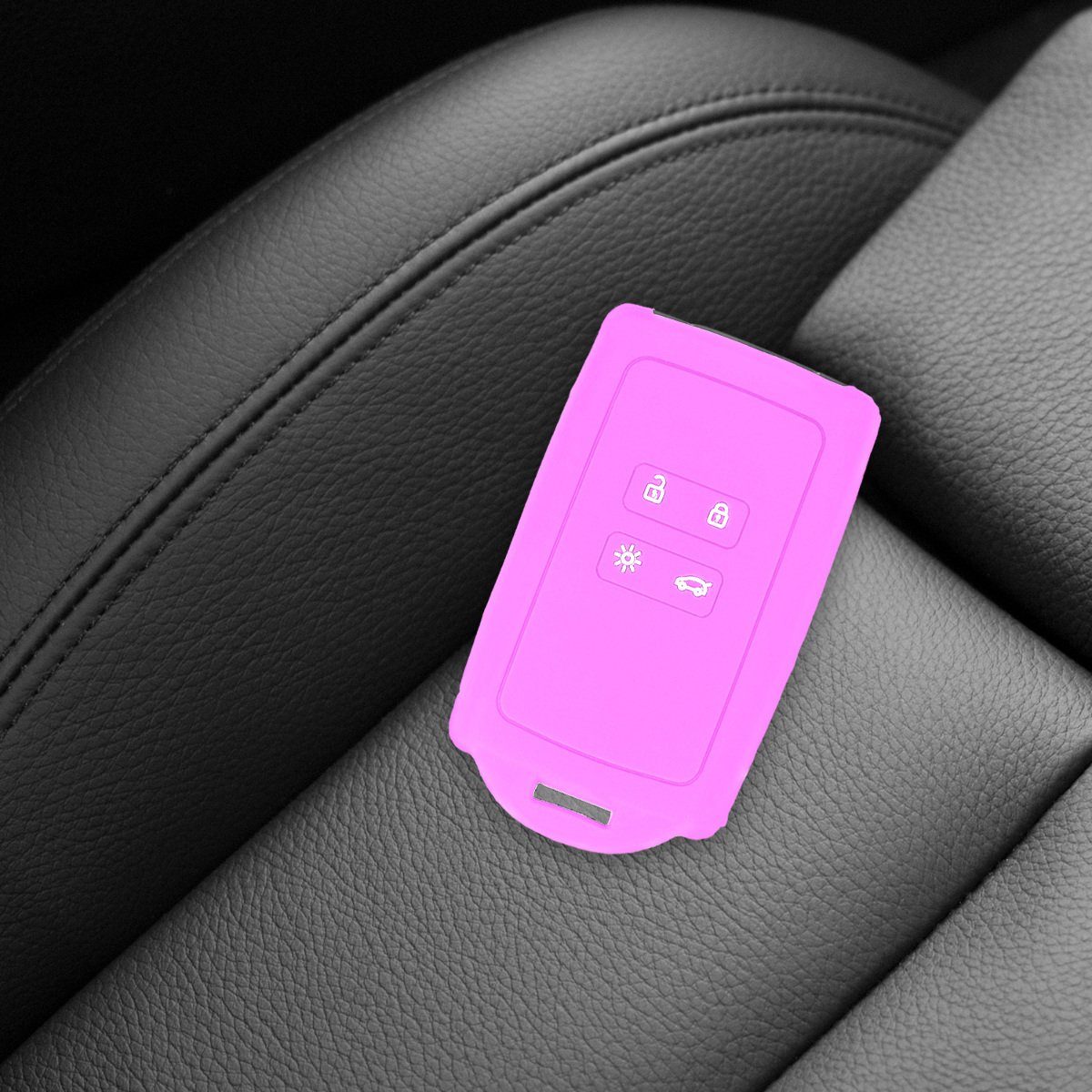 Renault, für Schutzhülle Silikon kwmobile Autoschlüssel Hülle Schlüsselhülle Violett Schlüsseltasche