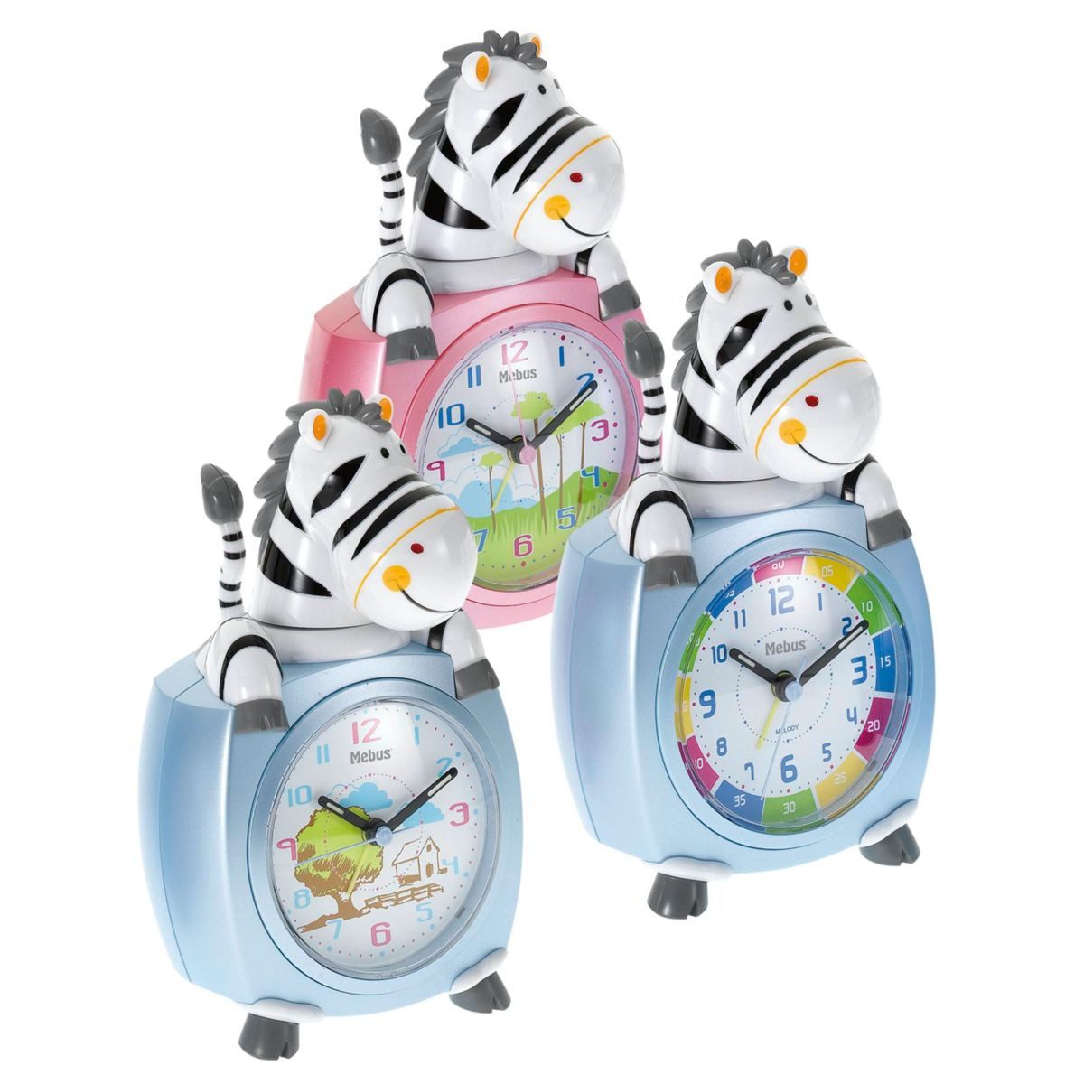 Mebus Digitaluhr 26637 Kinder-Quarzwecker Motiv Zebra farblich 26637 Kinder-Quarzwecker Motiv Zebra farblich