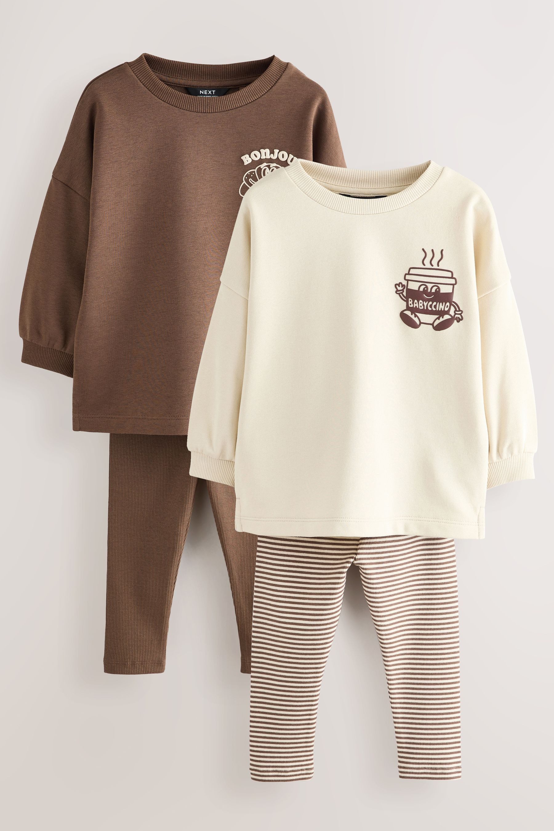 Next Top & Trousers 2-piece set with long-sleeved top and leggings (4-piece)