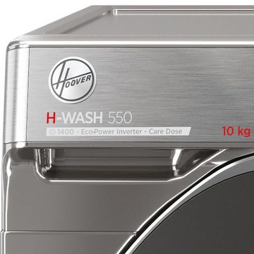 Hoover Waschmaschine H-WASH 550 Expert Design H5WPBD410AMBCR/S, 10 kg, 1400 U/min, Power Care, ActiveSteam, hOn App / Wi-Fi + Bluetooth, Mengenautomatik