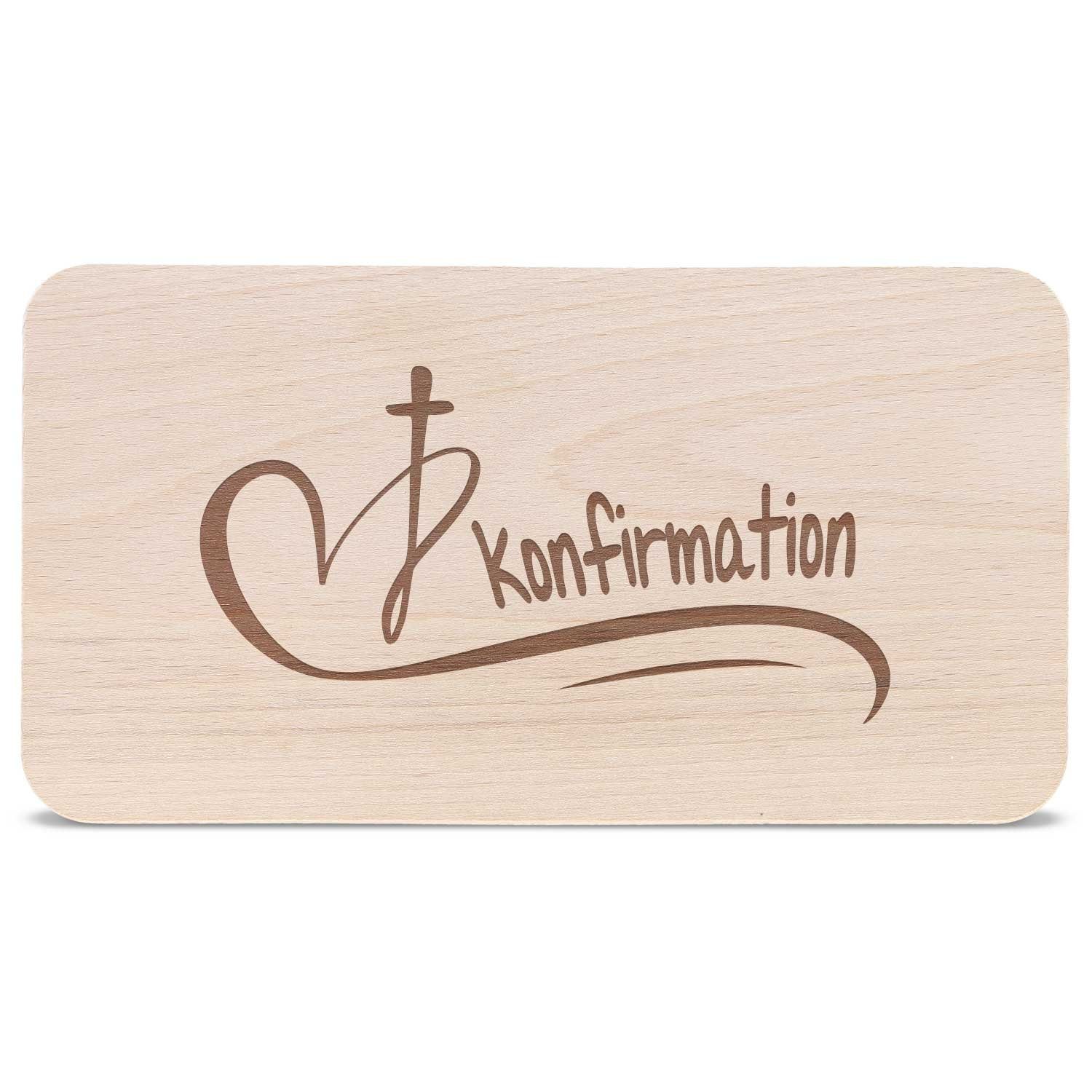 GRAVURZEILE Schneidebrett mit Gravur - Konfirmation Herz - Geschenk zur Konfirmation, Buchenholz