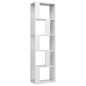 furnicato Bücherregal Bücherregal/Raumteiler Hochglanz-Weiß 45x24x159cm Holzwerkstoff