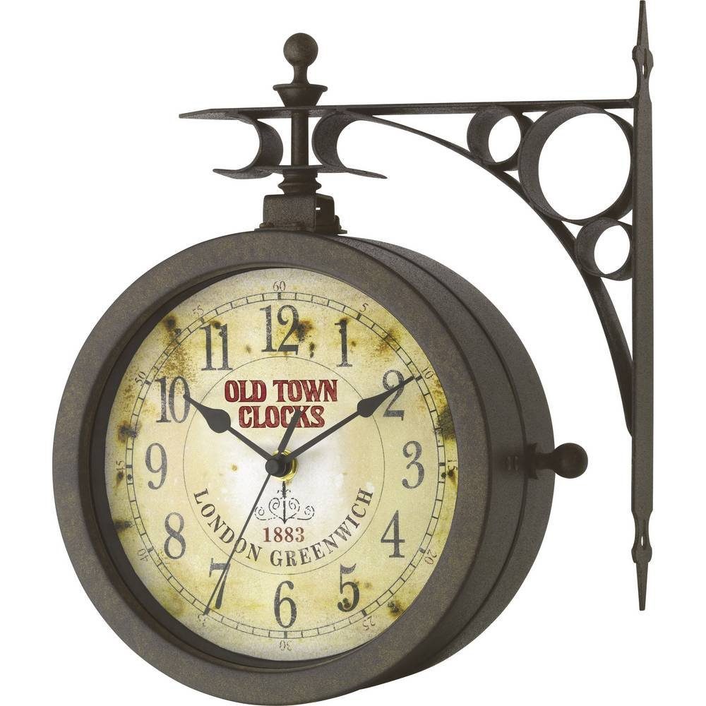Wanduhr Nostalgie Wanduhr und Thermometer Old Town 603011